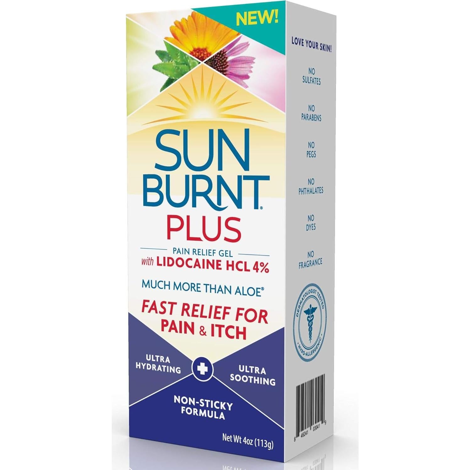 Gel After-Sun Sunburnt Plus con Lidocaína 113g - Alivio Rápido