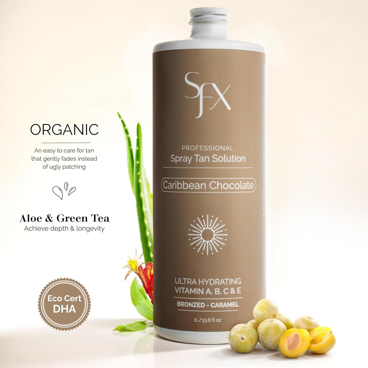 SunFX Spray Bronceador Natural 1L Medio Verano Chocolate