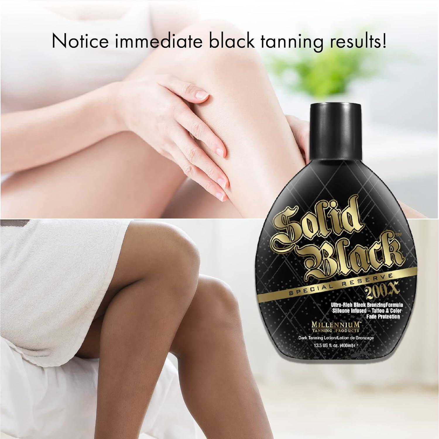 Loción Bronceadora Millennium Tanning Solid Black 200X 382g