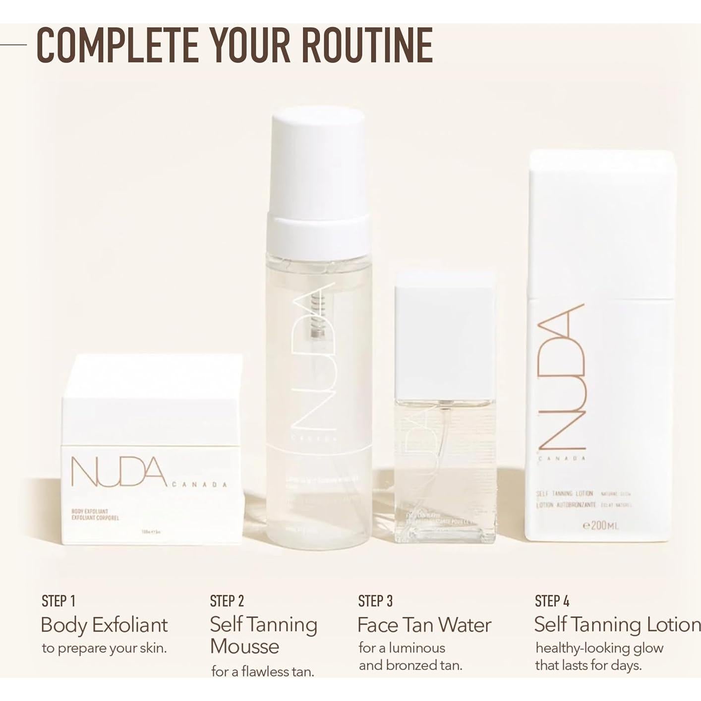 Loción Autobronceadora Nuda 190g - Bronceado Gradual Sin Rayas