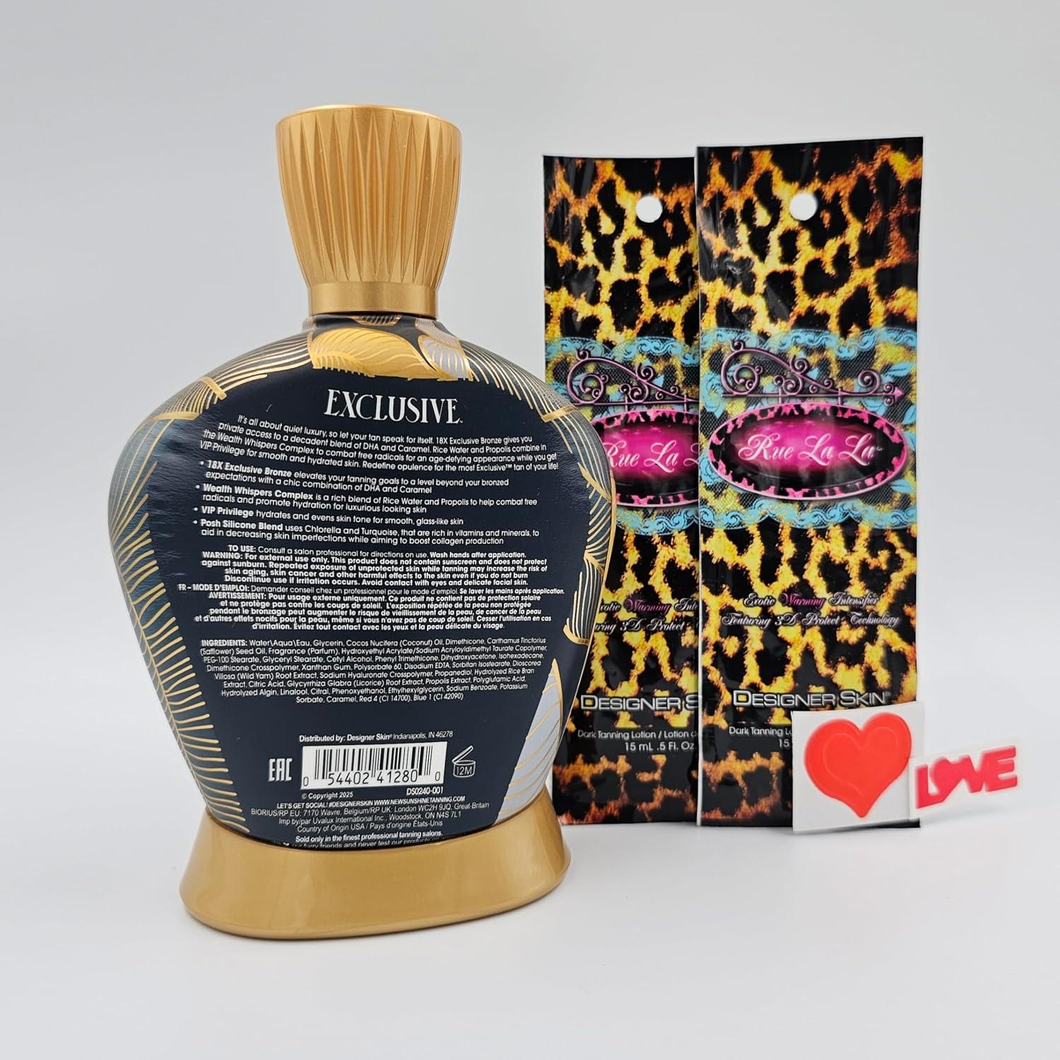 Lotion Bronceadora 18X Designer Skin 451.5g Libre Crueldad