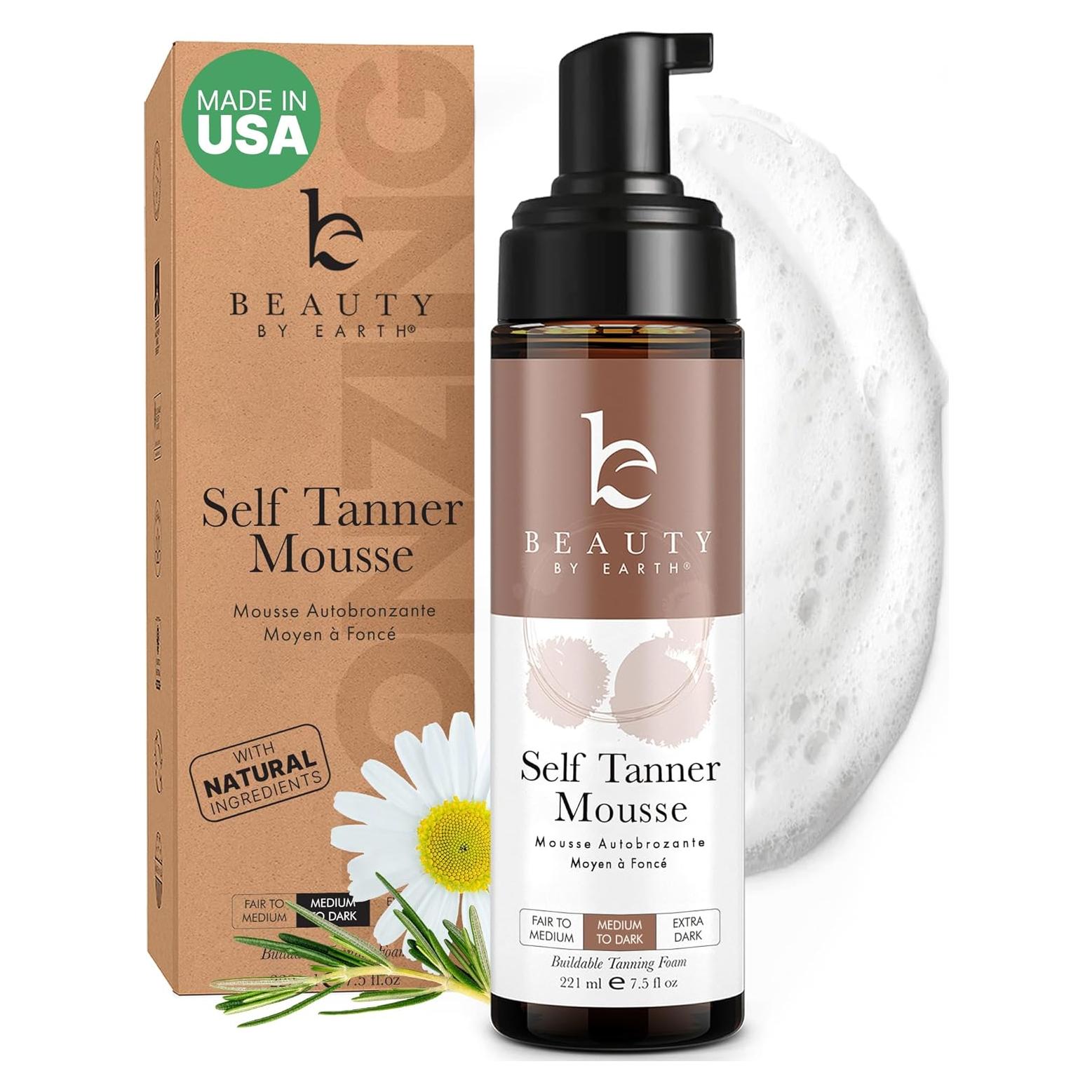 Mousse Autobronceador Beauty by Earth 221 ml - Bronceado Natural