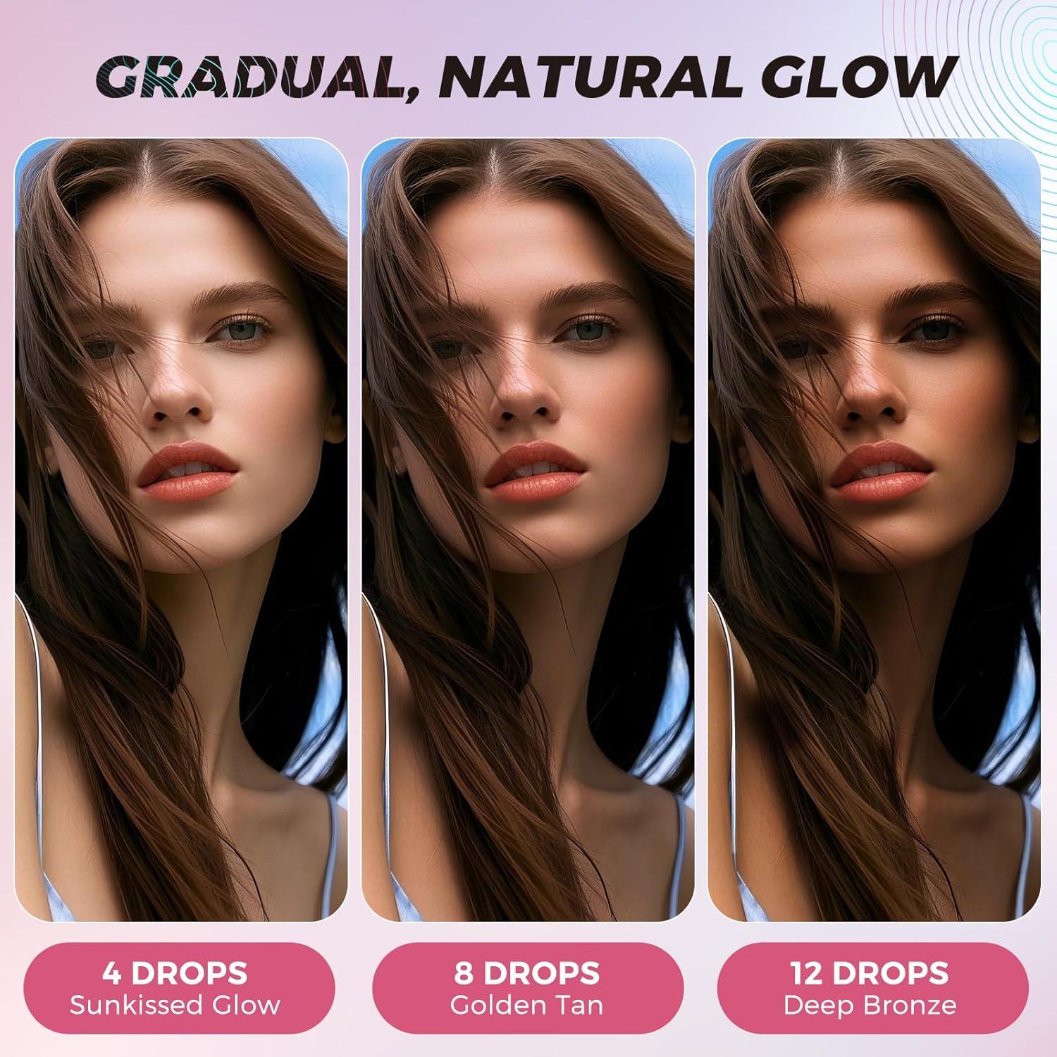 Gotas de Bronceado Sin Sol EQEIYICS 50ml - 2 Piezas Naturales