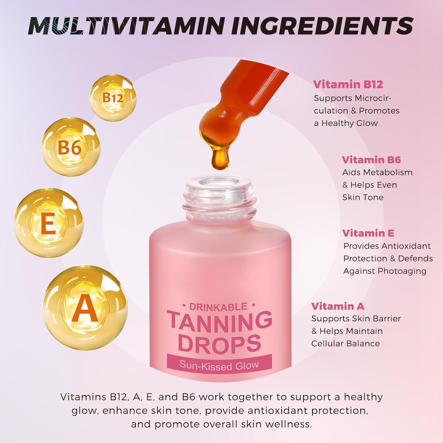 Gotas de Bronceado Sin Sol EQEIYICS 50ml - 2 Piezas Naturales