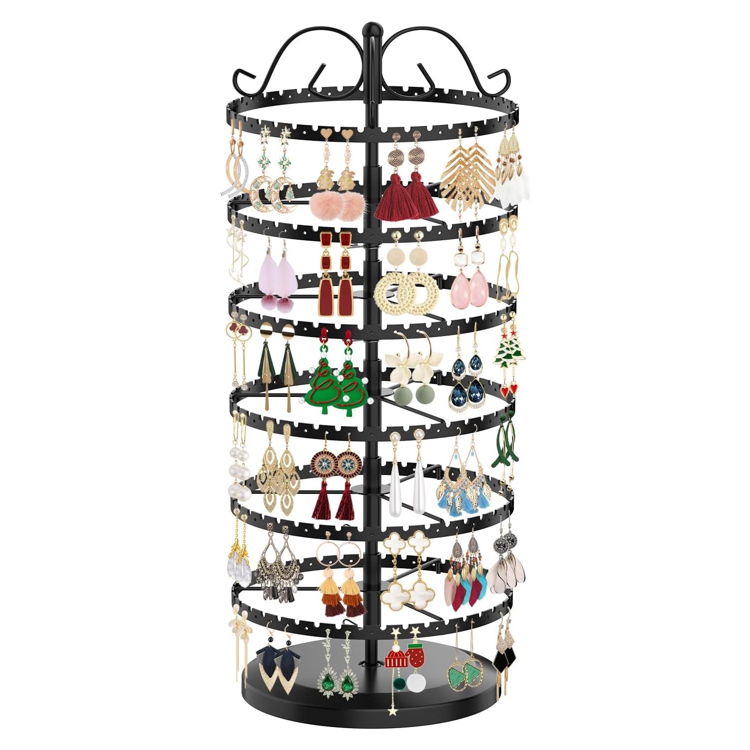 Organizador de Pendientes MODOWEY 6 Niveles Ajustable Negro