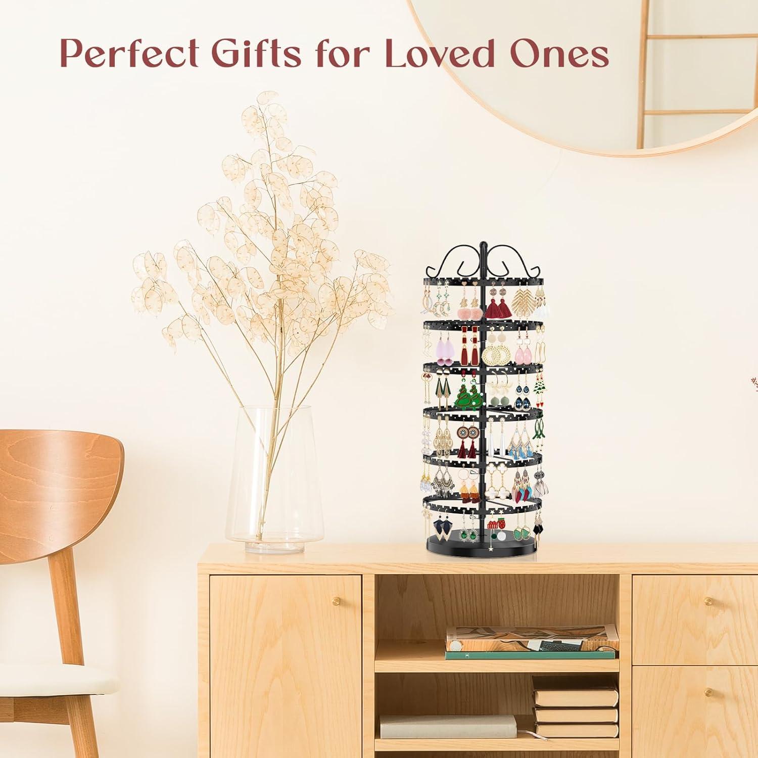 Organizador de Pendientes MODOWEY 6 Niveles Ajustable Negro