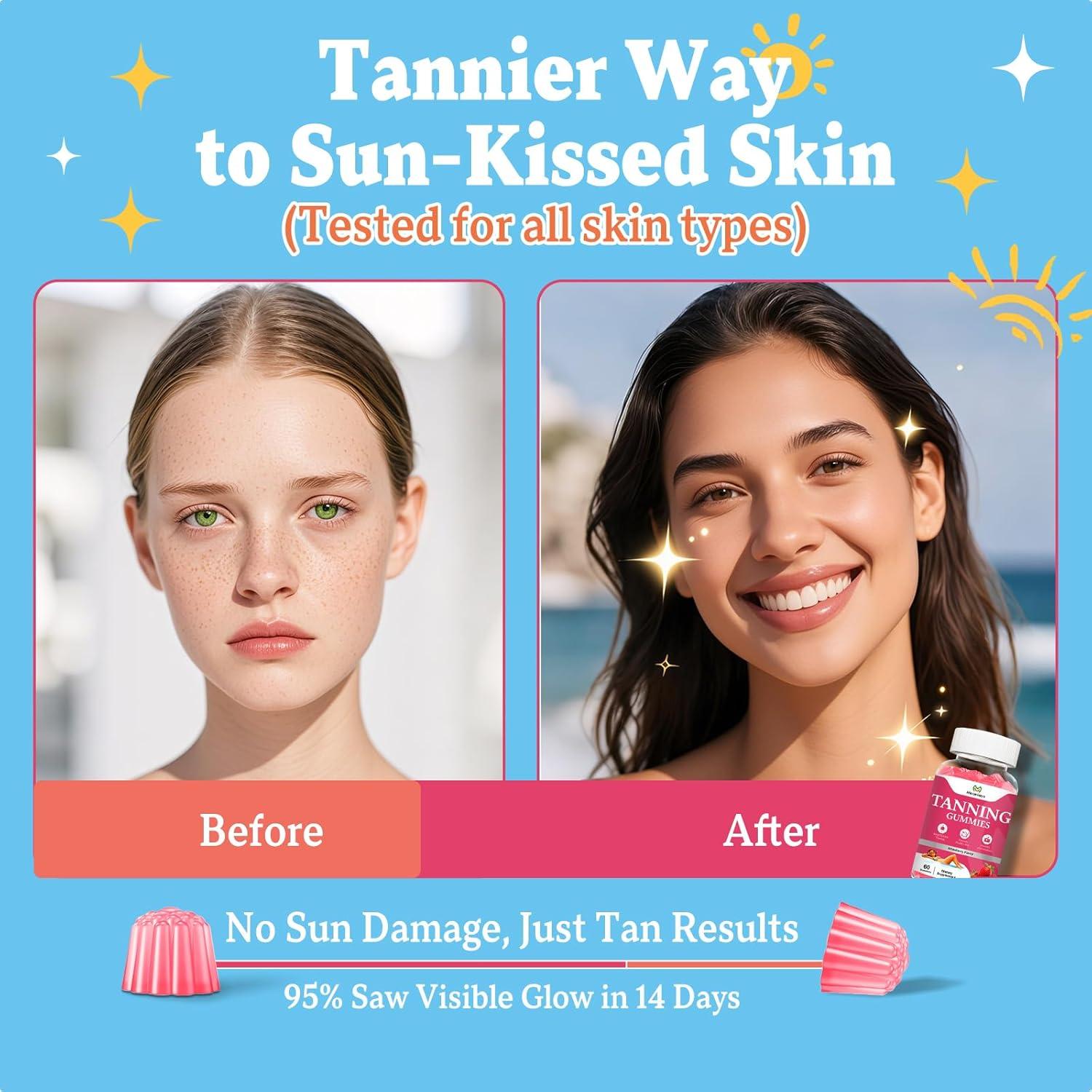 Gominolas Bronceadoras Meceilays 120 Unidades Sabor Fresa