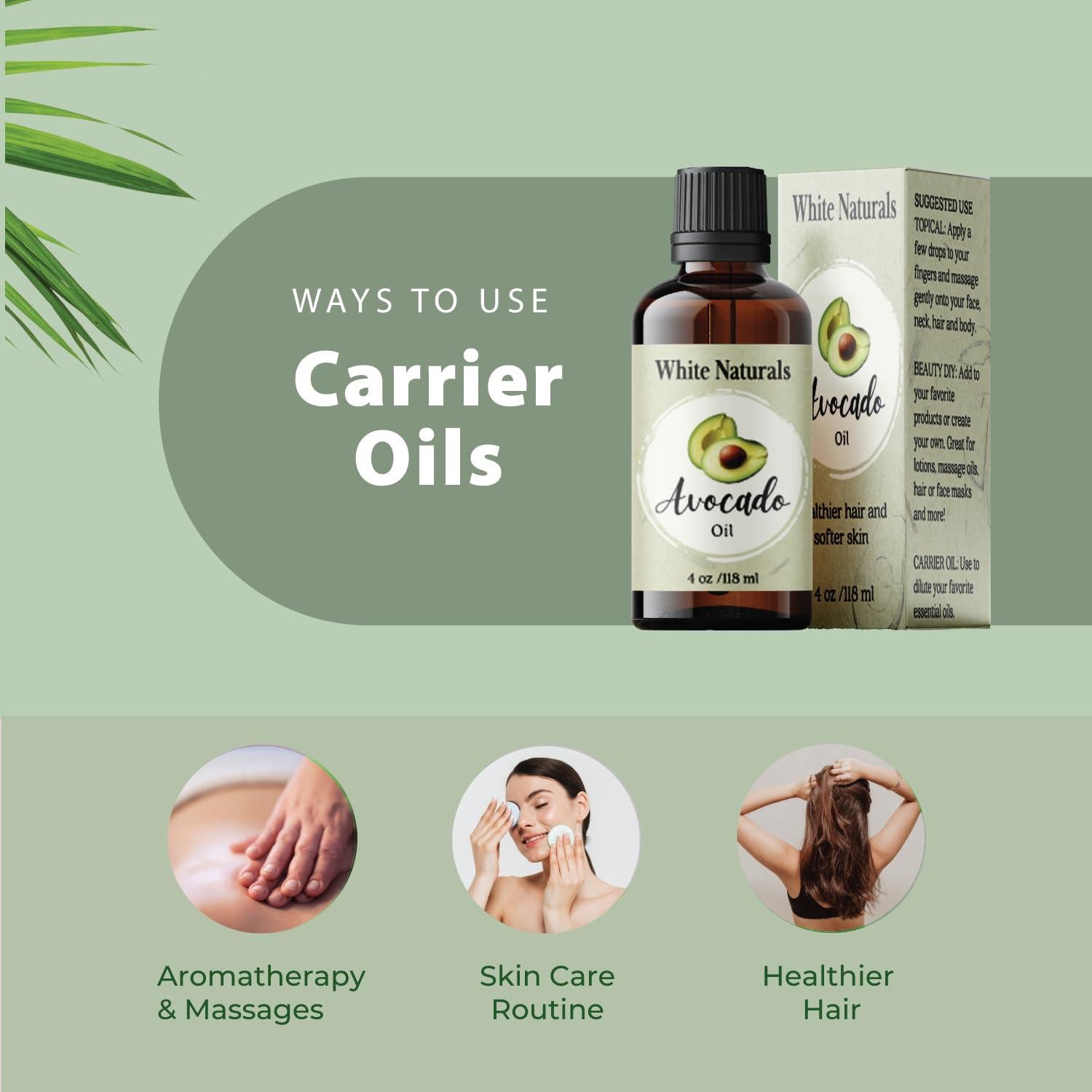 Aceite de Aguacate Orgánico Virgen 118ml - White Naturals