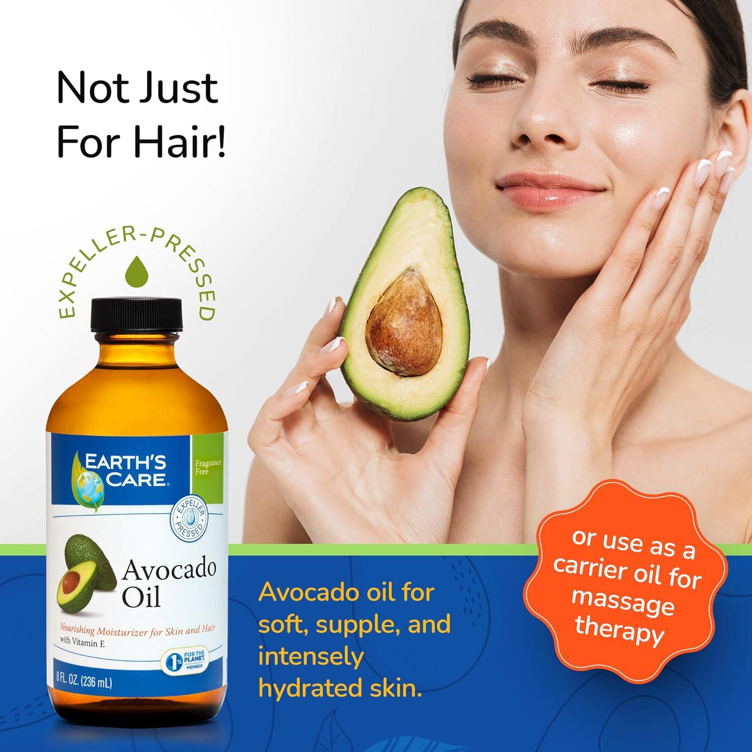 Aceite de Aguacate Earth's Care 236.6 ml para Cabello y Piel