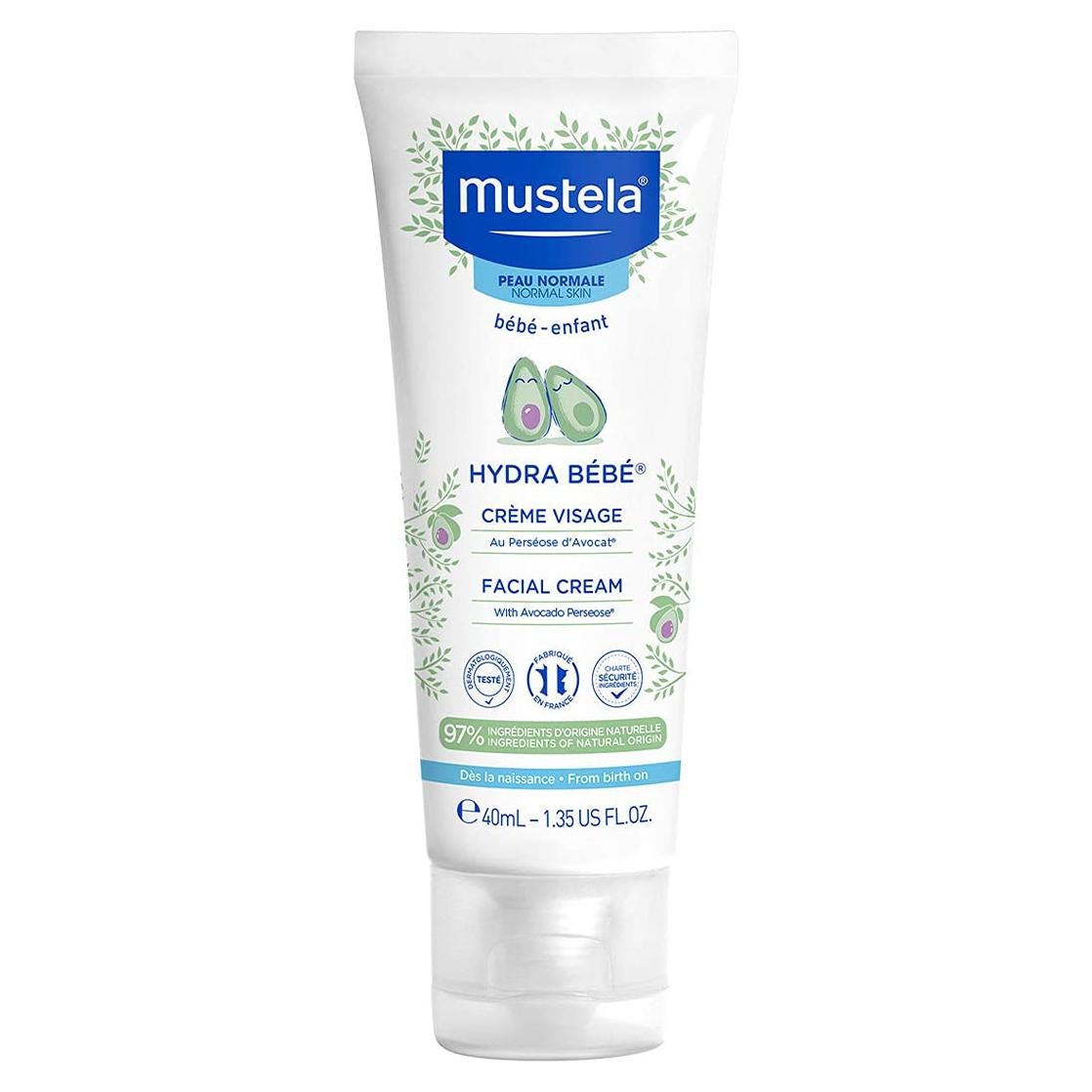 Crema Facial Mustela Hydra Bebé 40 ml - Hidratante Diario con Aguacate