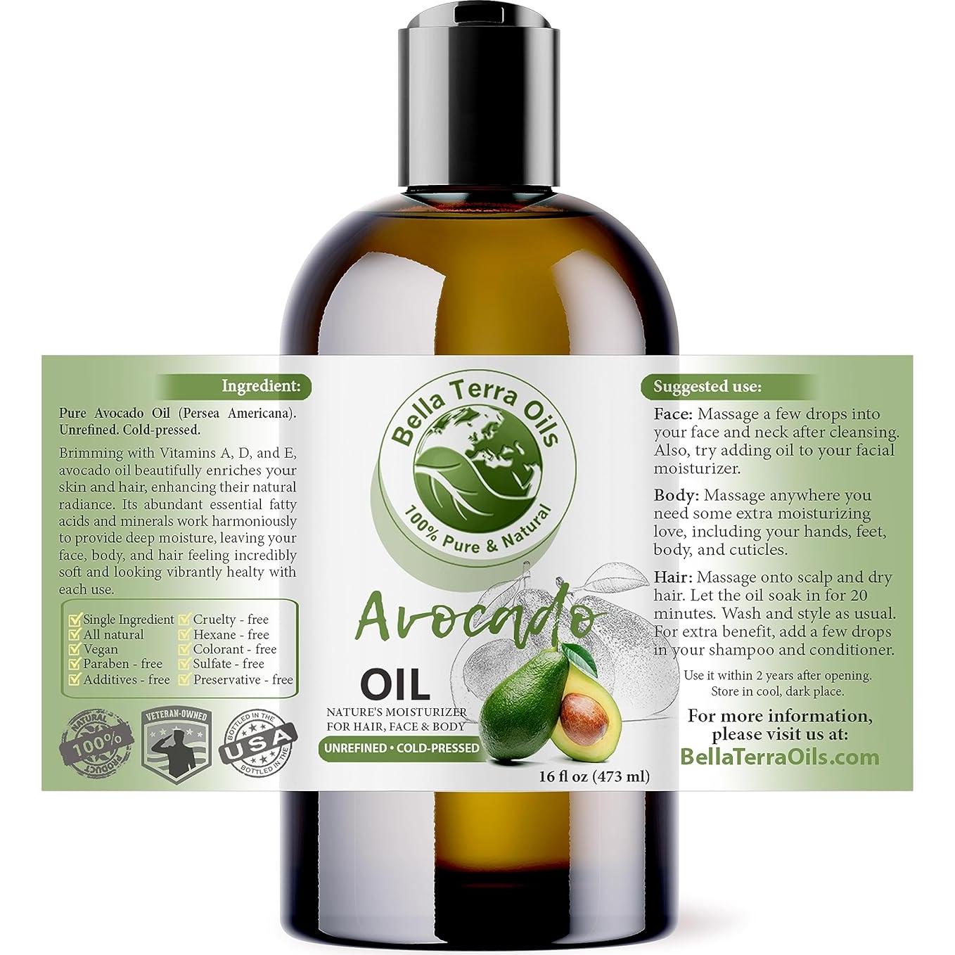 Aceite de Aguacate Bella Terra 480ml Prensado en Frío