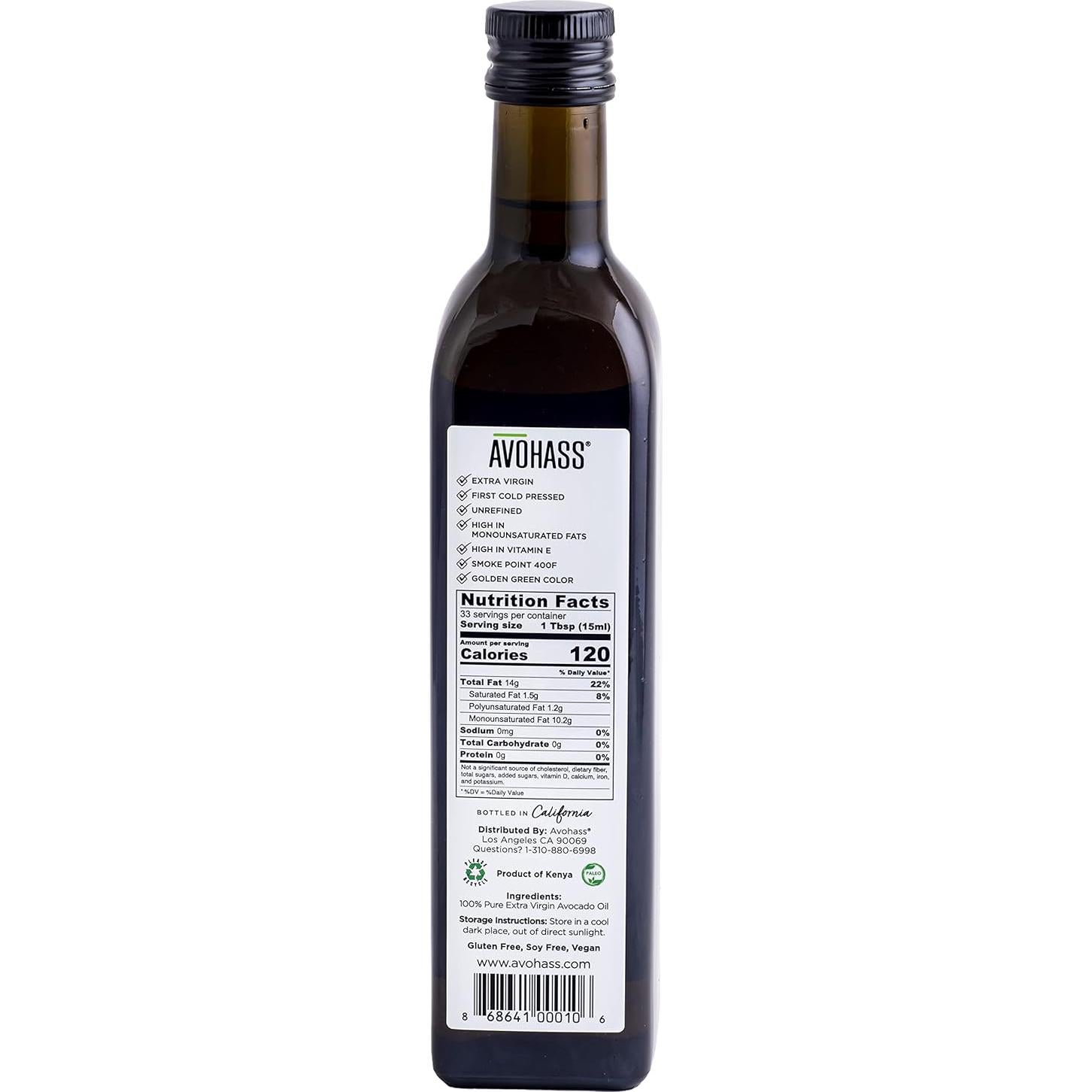 Aceite de Aguacate Extra Virgen Avohass 500 ml Kenia