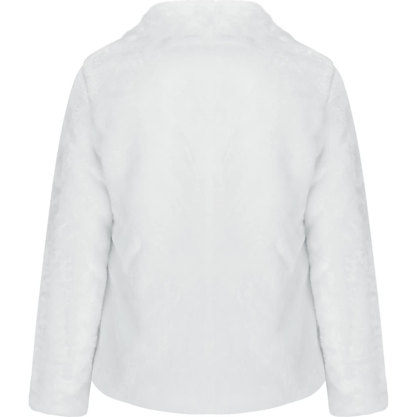 LCMTWX Womens Winter Outerwear Faux Fur Long Jacket Faux Sleeve Short Warm Women's Coat Long Sleeve Pockets Shaggy Purple