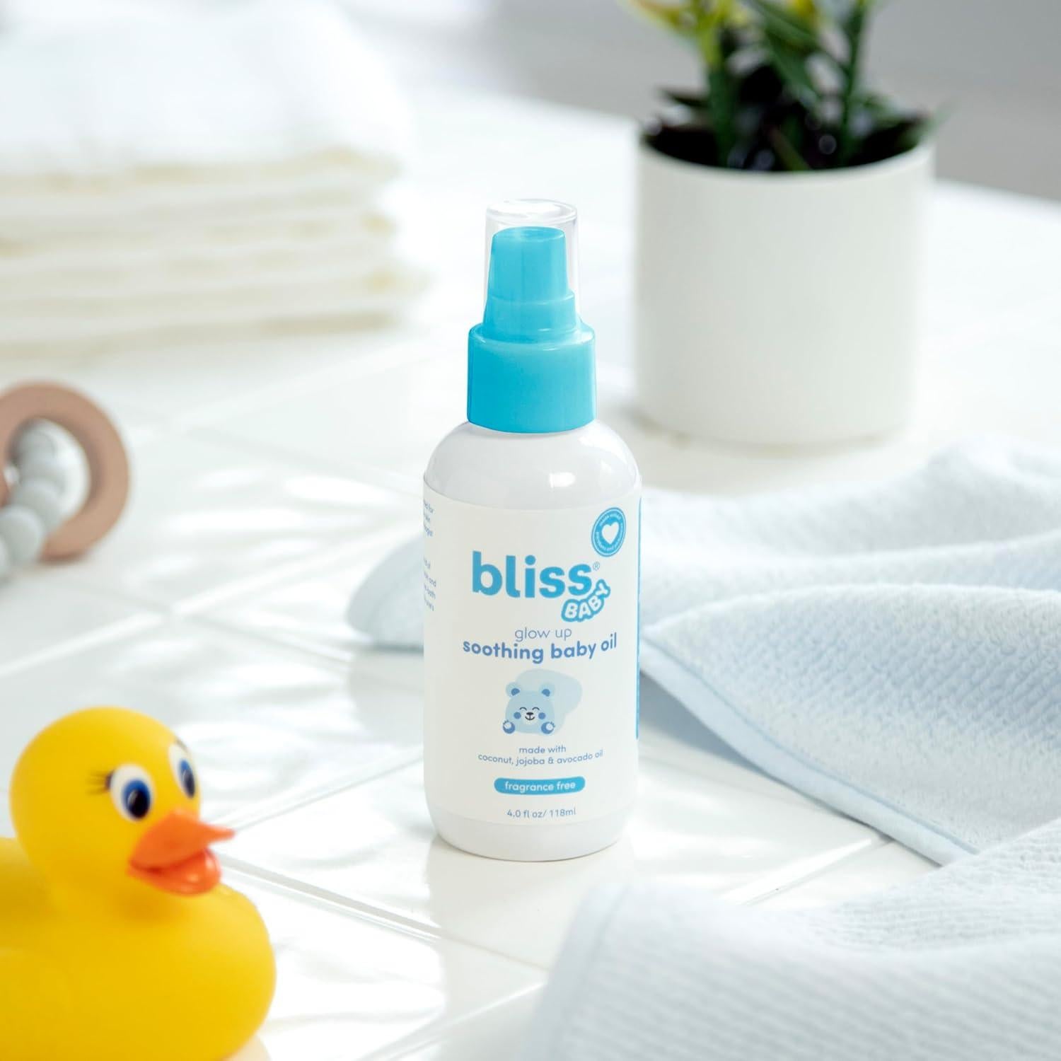 Aceite para Bebés Bliss 118 ml, Natural y Vegano, Sin Fragancia