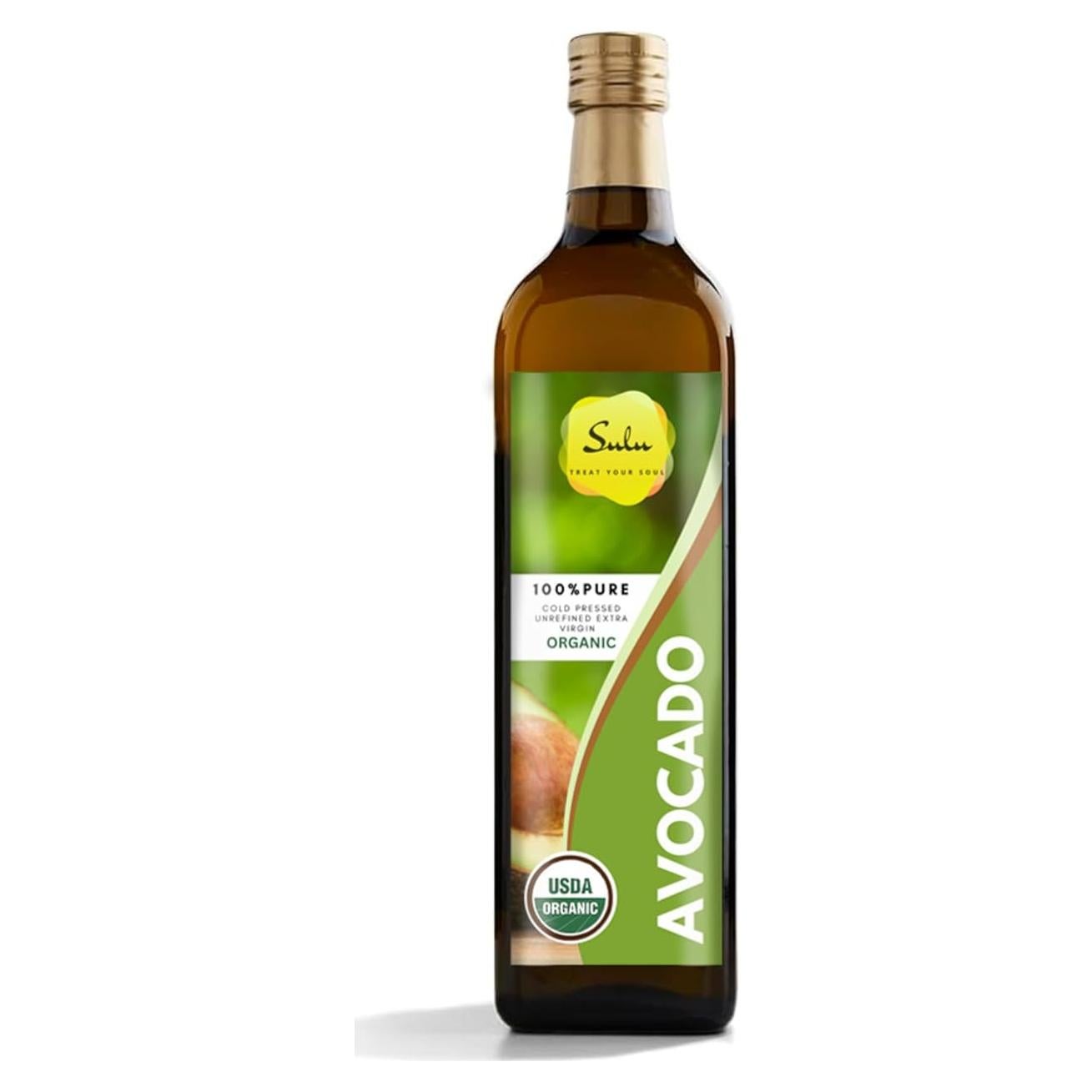 Aceite de Aguacate Orgánico SULU 473 ml Prensado en Frío