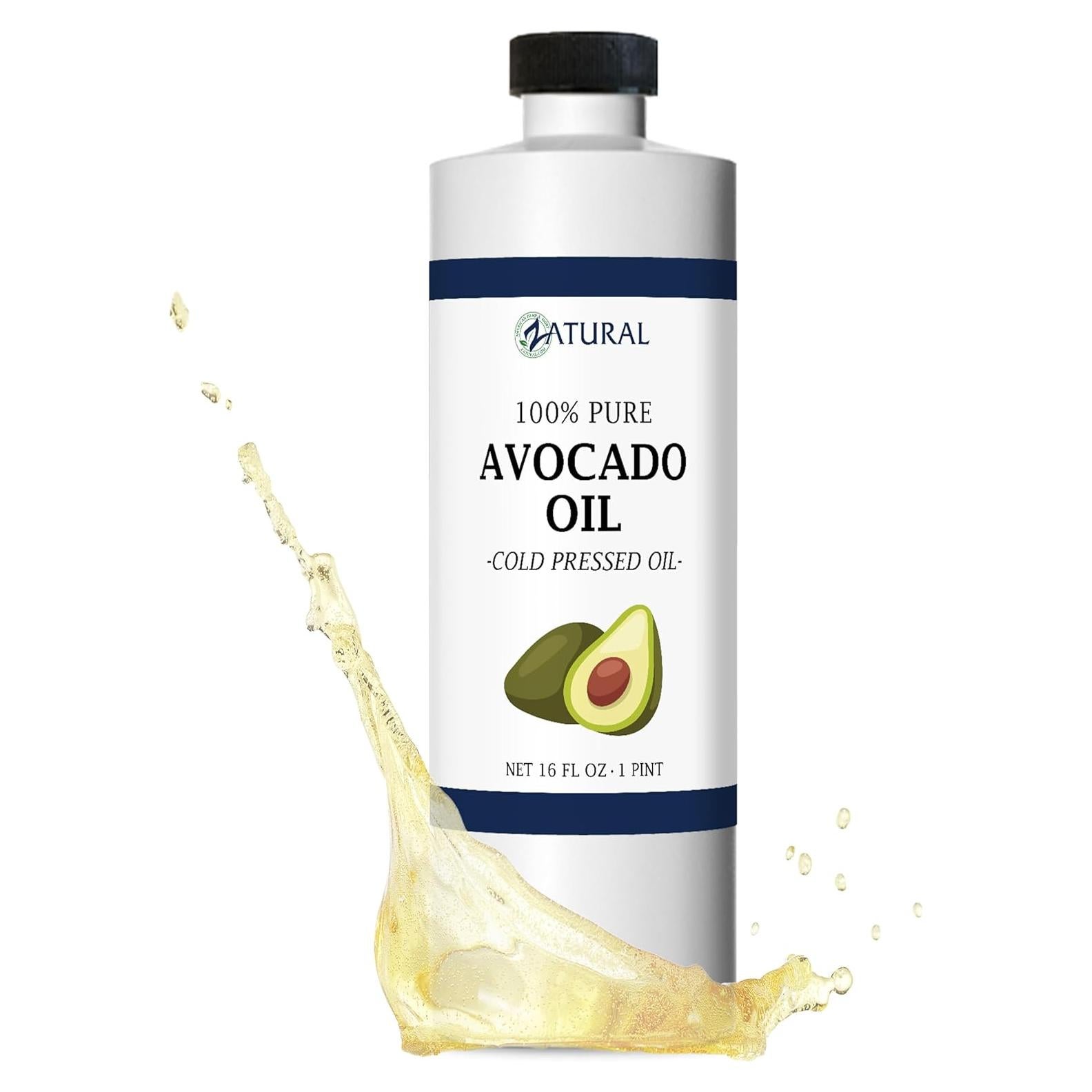 Aceite de Aguacate Zatural 100% Puro 473ml Prensado en Frío