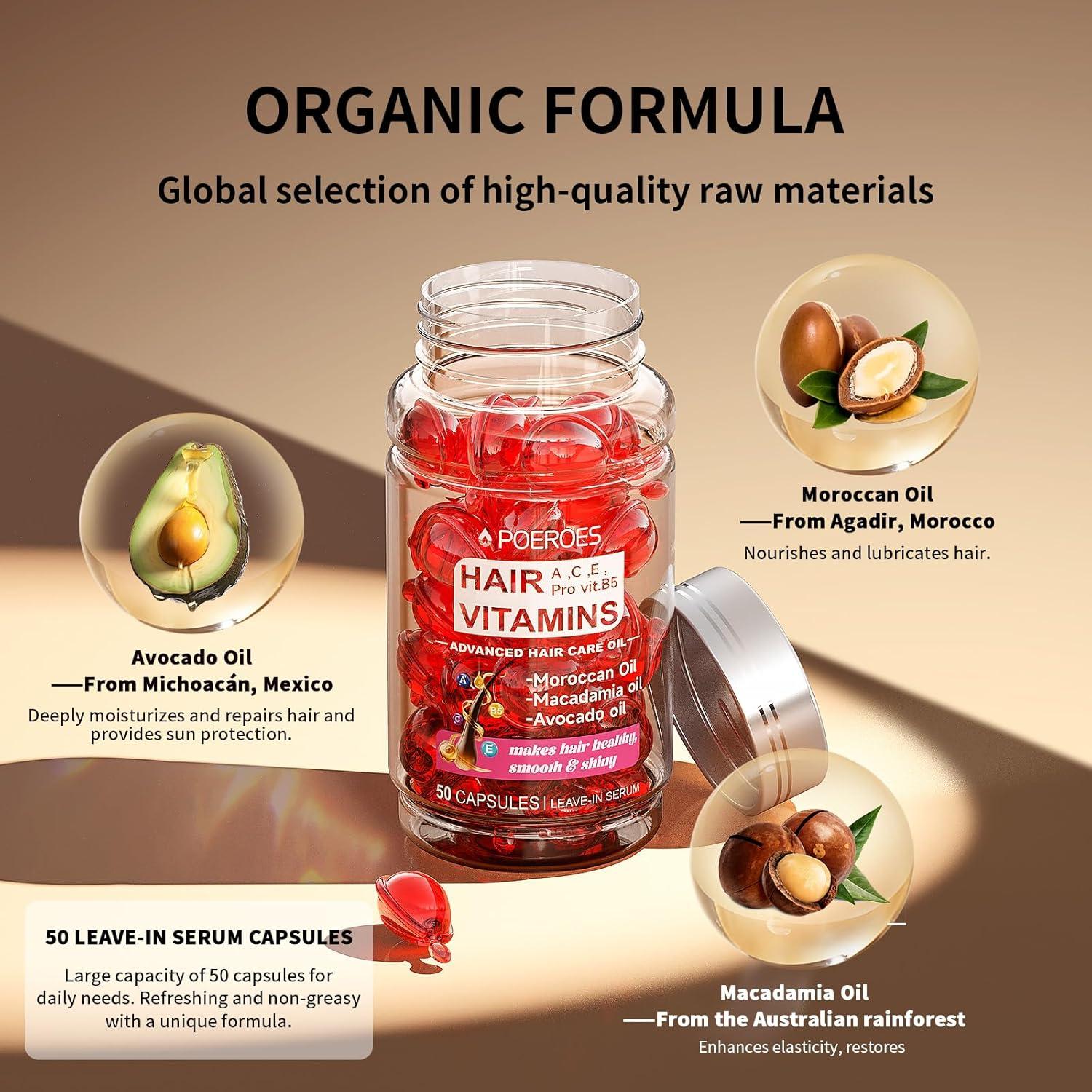 Suero Nutritivo para Cabello POEROES 50 Cápsulas Sin Frizz