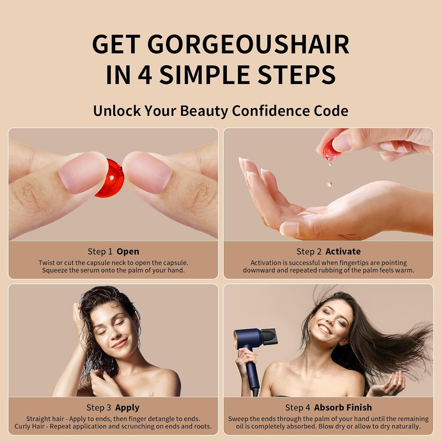 Suero Nutritivo para Cabello POEROES 50 Cápsulas Sin Frizz