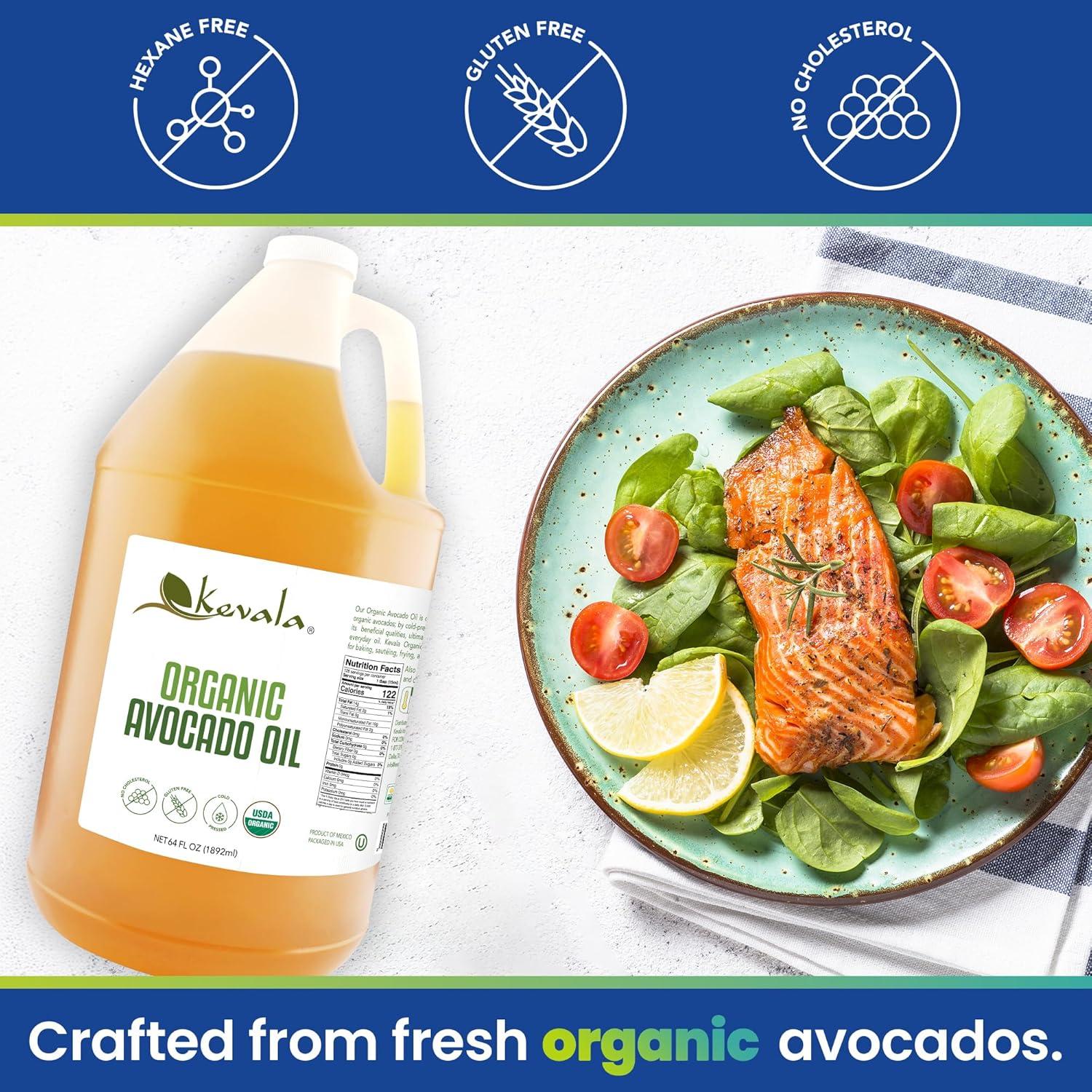 Aceite de Aguacate Orgánico Kevala 1.8L Prensado en Frío