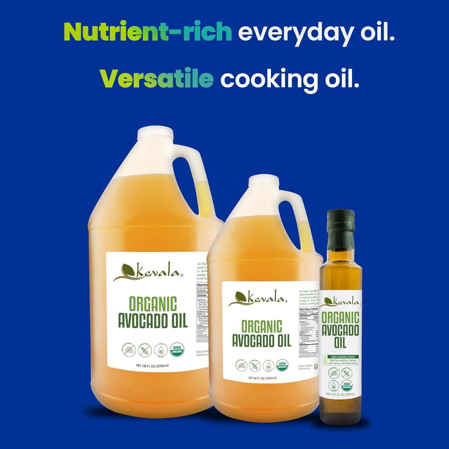 Aceite de Aguacate Orgánico Kevala 1.8L Prensado en Frío