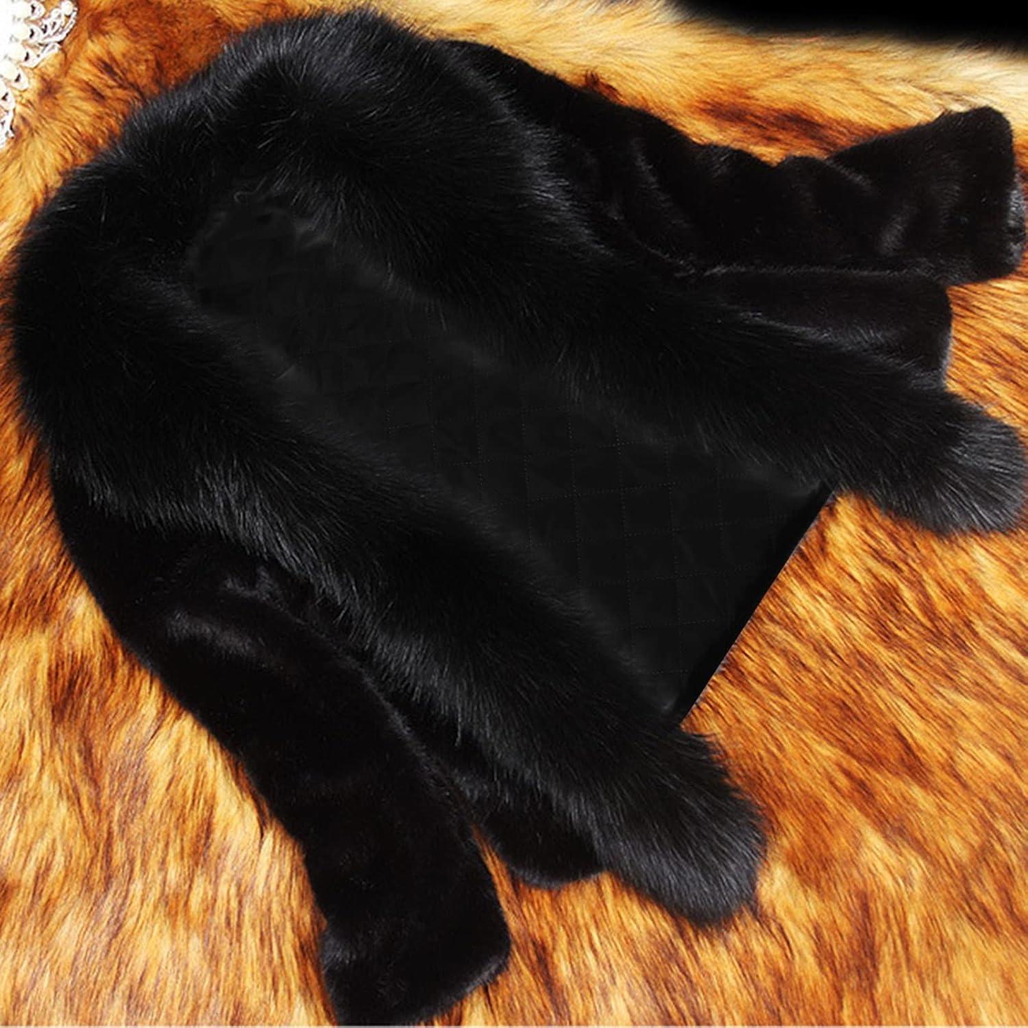 LCMTWX Womens Winter Outerwear Faux Fur Long Jacket Faux Sleeve Short Warm Women's Coat Long Sleeve Pockets Shaggy Purple