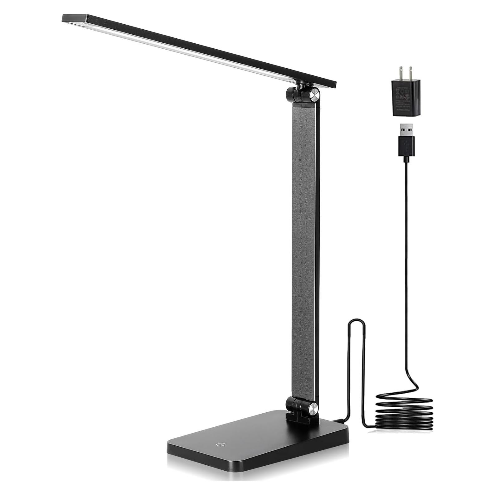 Lámpara de Escritorio LED BEST WORLD WLM390, 3 Niveles, USB