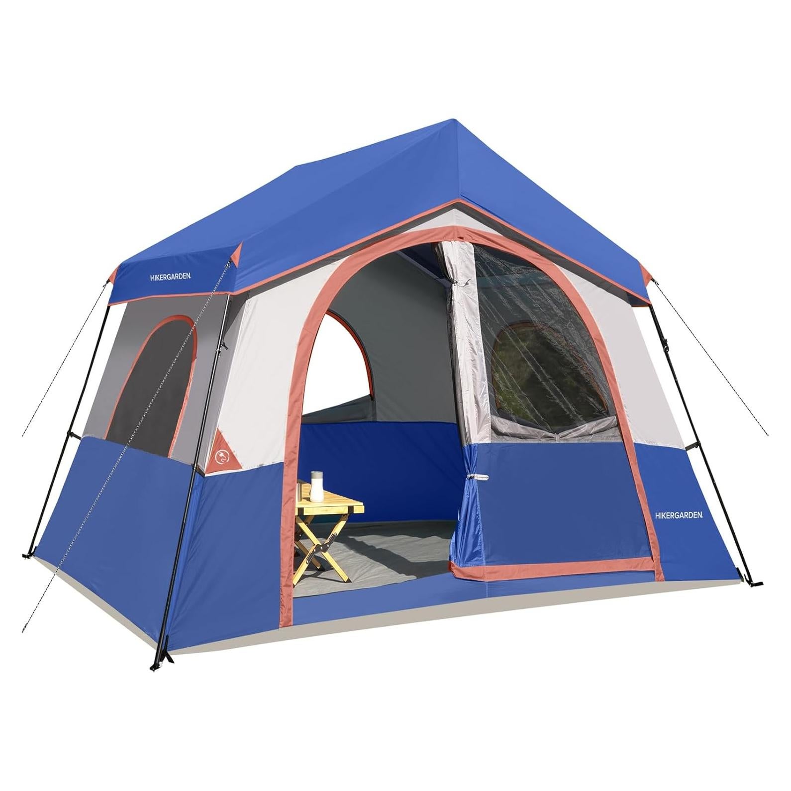 HIKERGARDEN Carpa Familiar para 6 Personas - Resistente al Agua