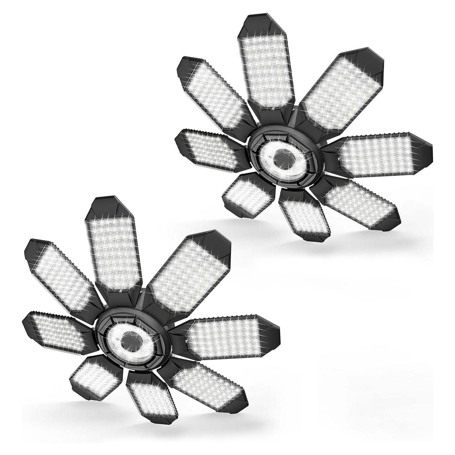 Luces LED de Garaje POLARPRA 200W 40000LM 8 Paneles Ajustables