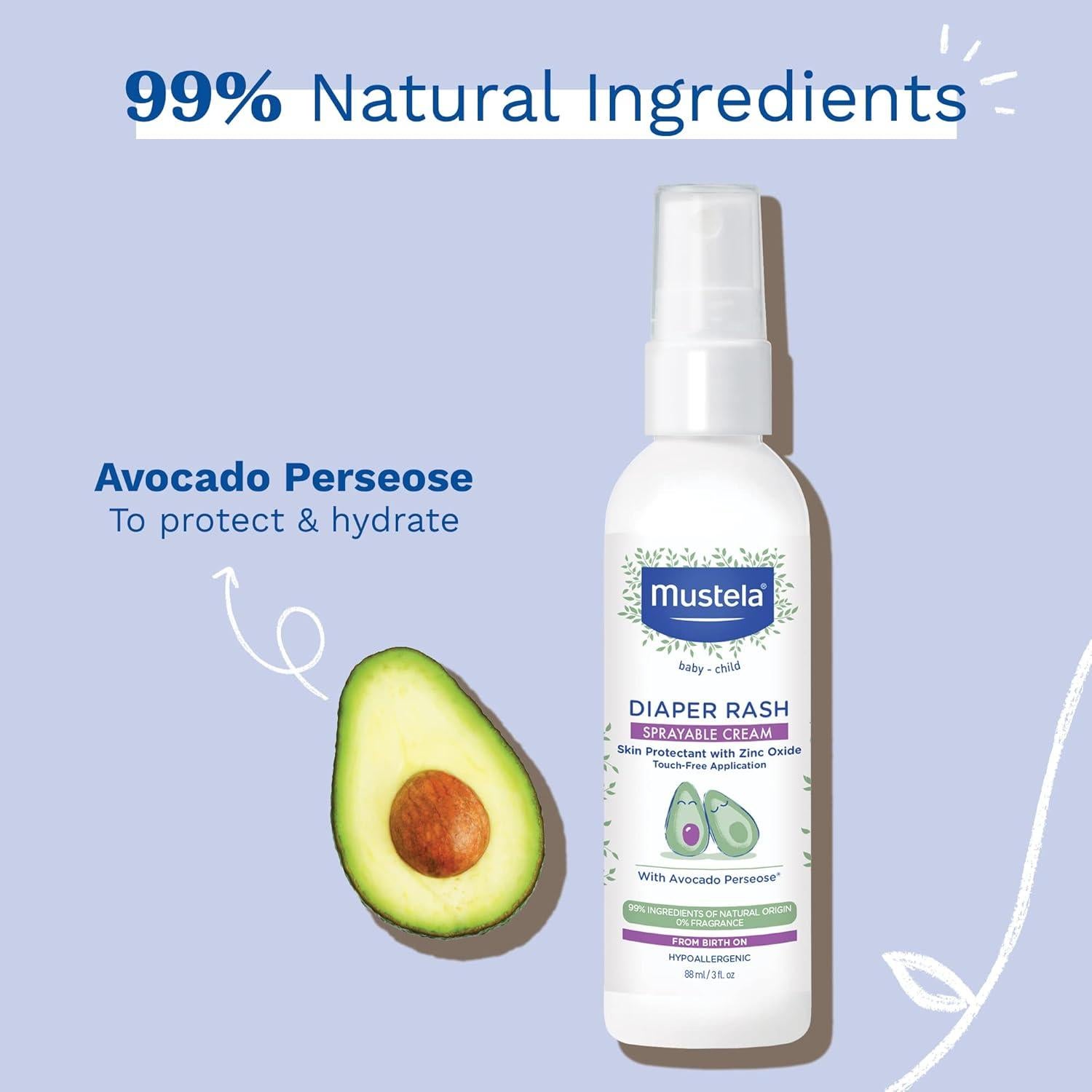 Crema en Spray Mustela Baby 89 ml - Protector Erupciones Pañal