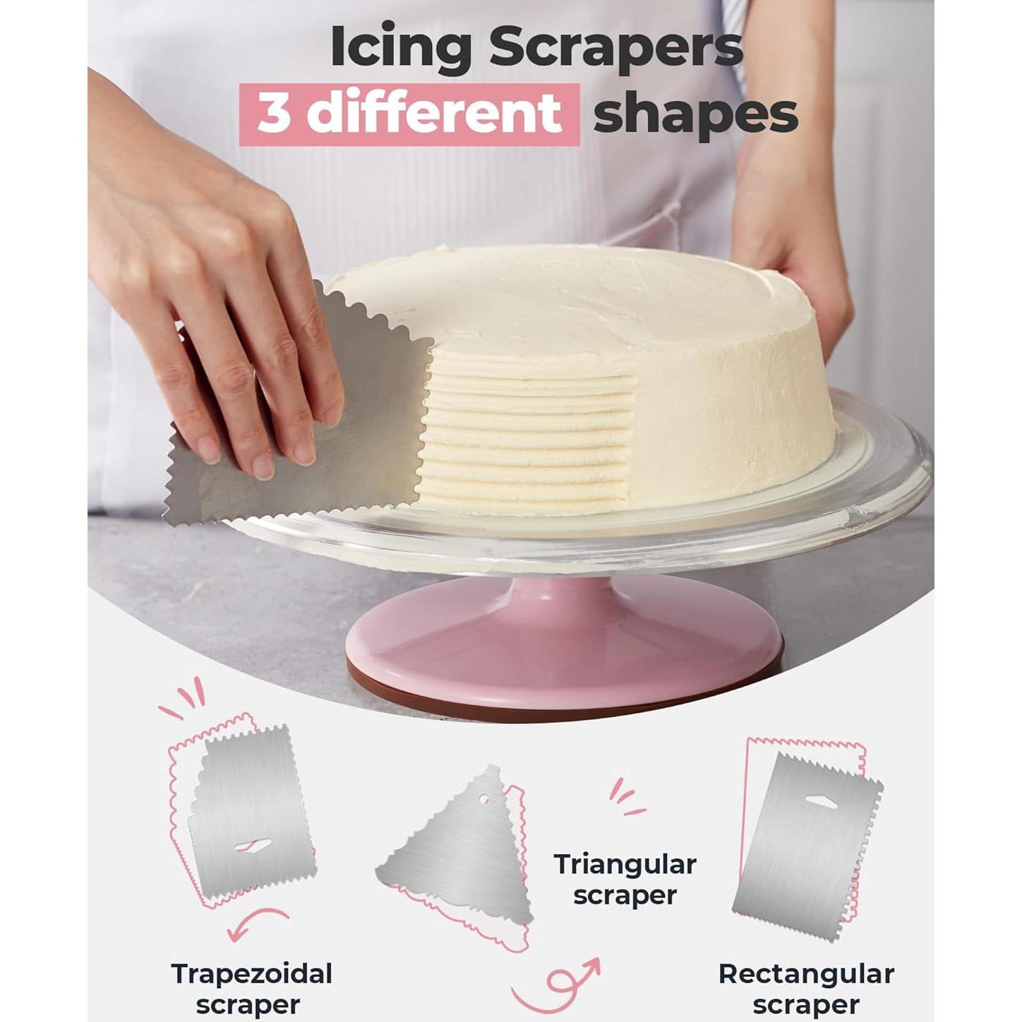 Juego de Decoración de Pasteles Kootek, Giratorio 30 cm