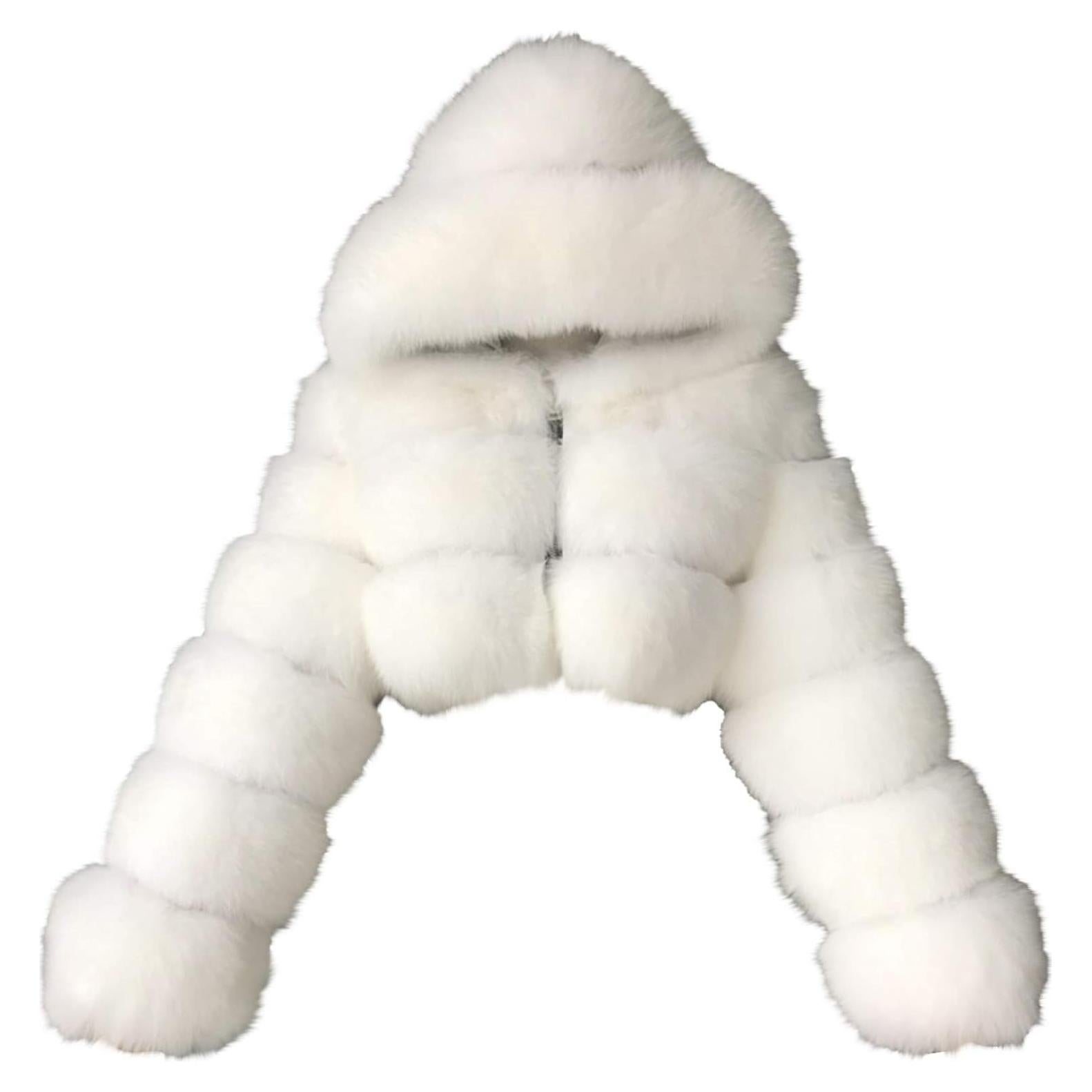 LCMTWX Womens Winter Outerwear Faux Fur Long Jacket Faux Sleeve Short Warm Women's Coat Long Sleeve Pockets Shaggy Purple