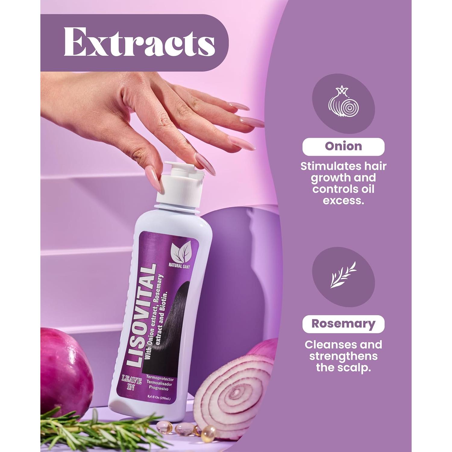 Liso Vital Duo Kit - Champú y Acondicionador Sin Enjuague 250ml