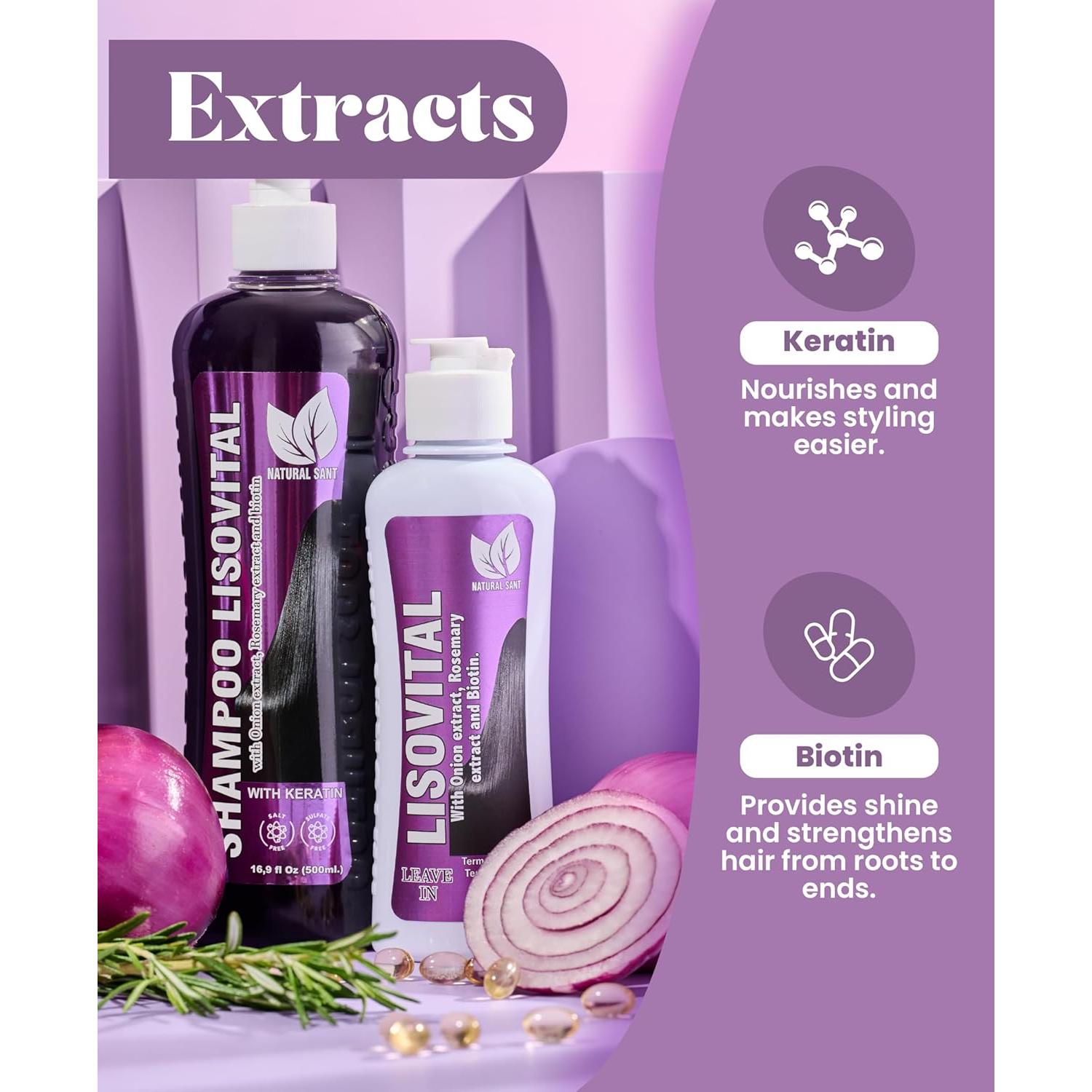 Liso Vital Duo Kit - Champú y Acondicionador Sin Enjuague 250ml