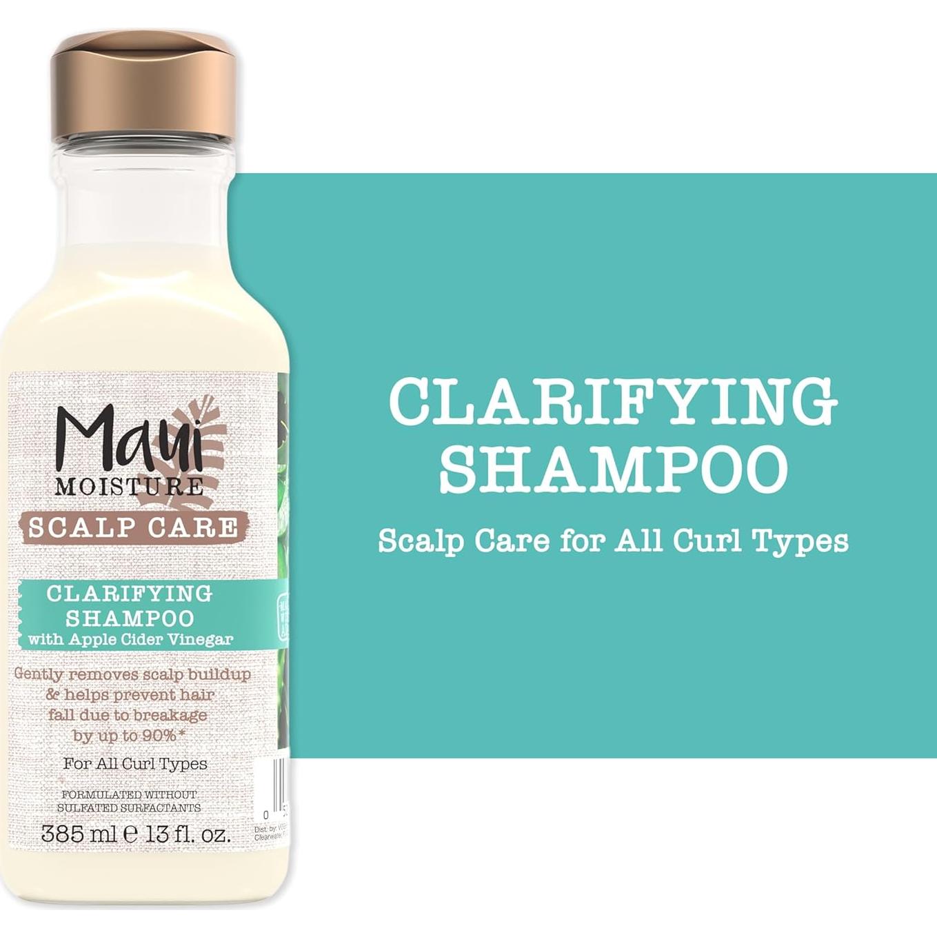 Champú Aclarador Maui Moisture 384 ml - Cabello Rizado con Vinagre de Sidra de Manzana