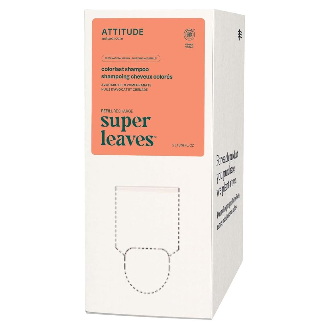 Champú Colorlast ATTITUDE 1995 ml Vegano para Cabello Tratado