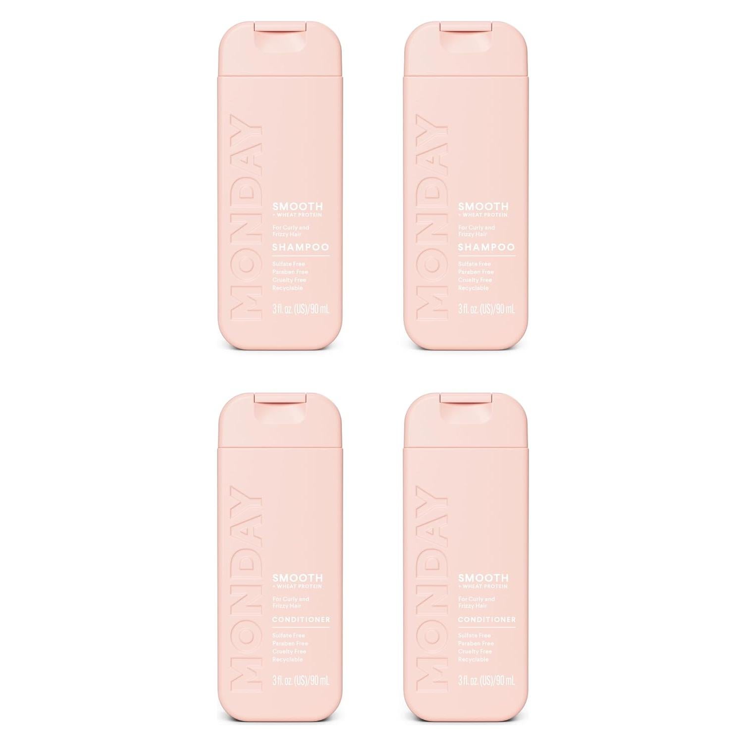 Champú y Acondicionador MONDAY Haircare SMOOTH 90 mL Set Doble