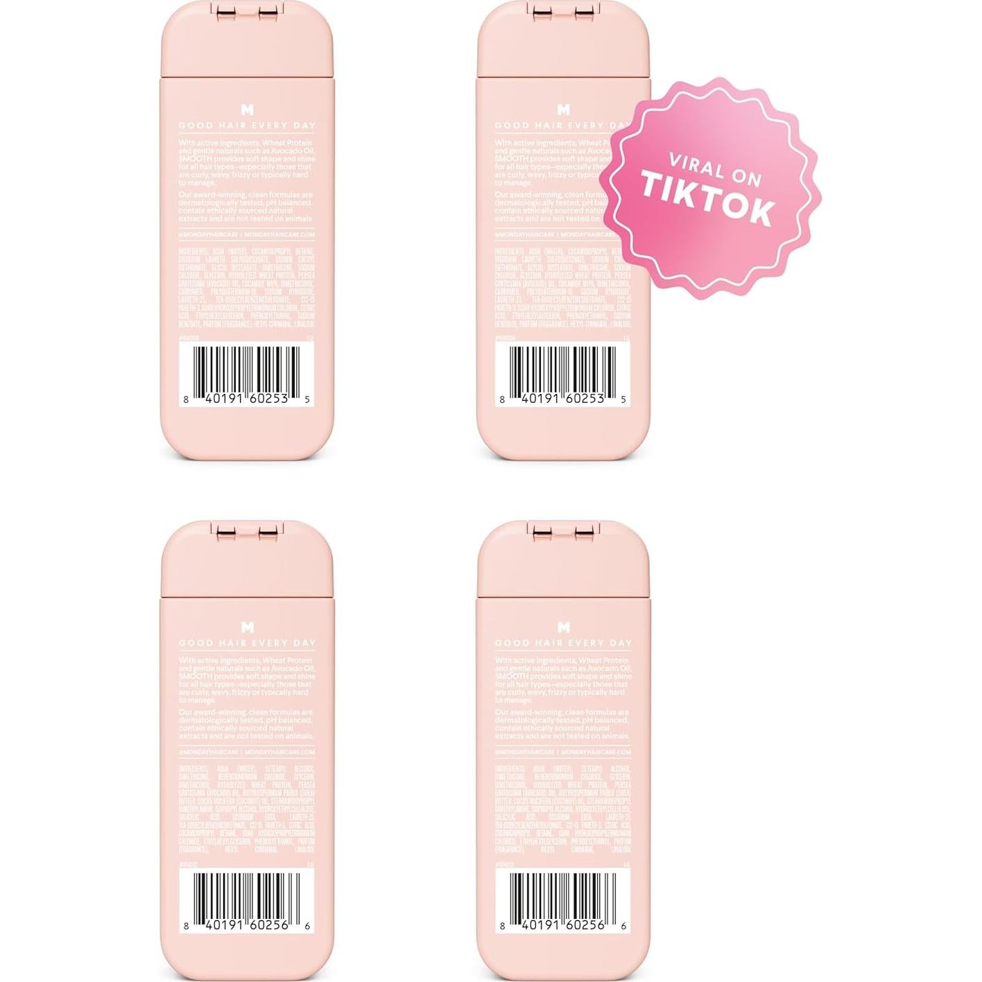 Champú y Acondicionador MONDAY Haircare SMOOTH 90 mL Set Doble