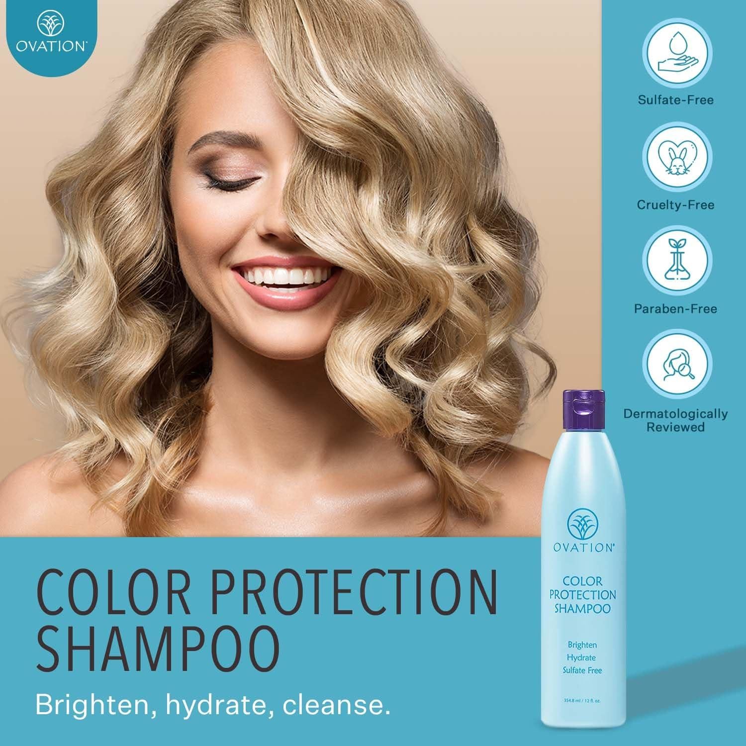 Champú de Protección del Color Ovation - 340 g - Hidrata y Aclara