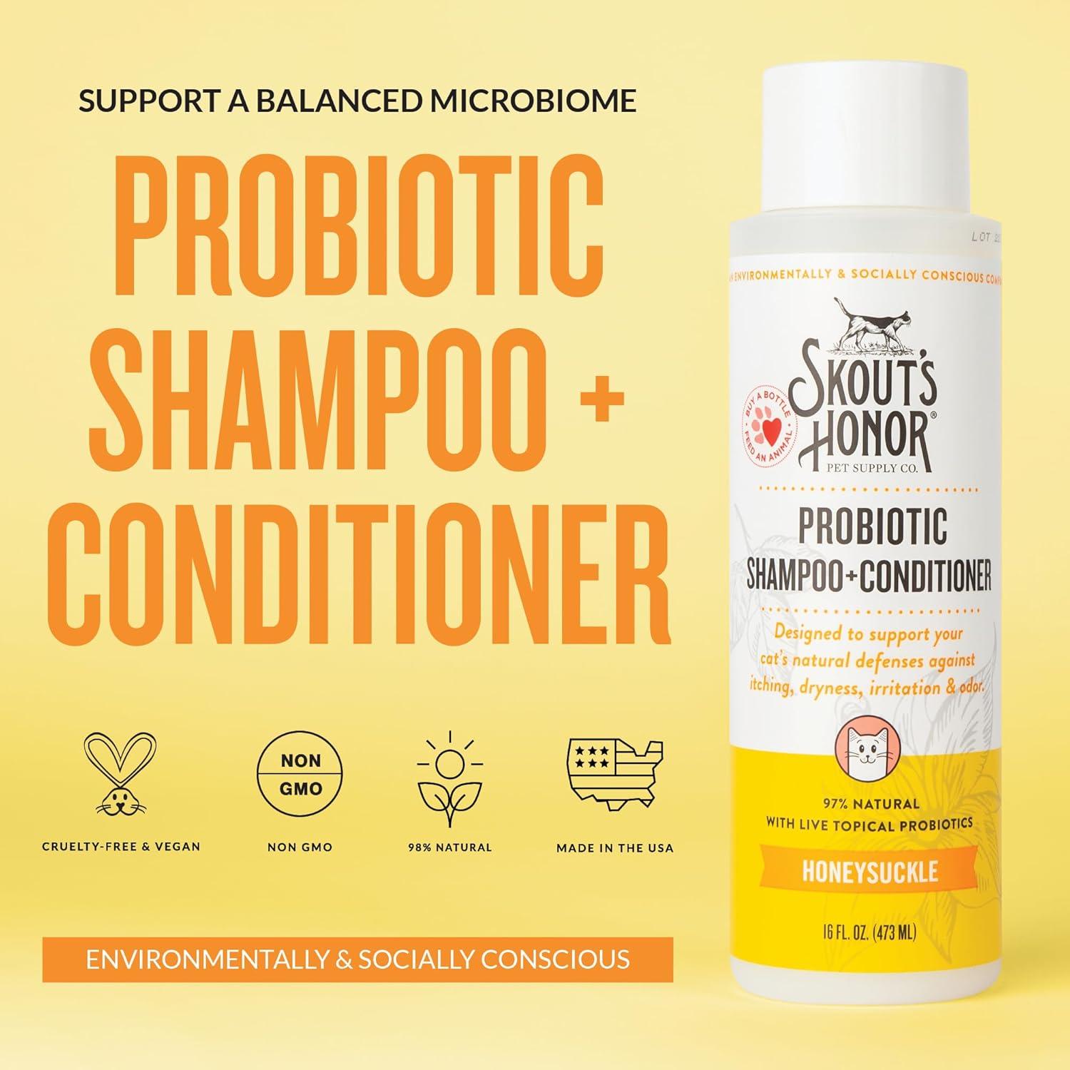 Champú y Acondicionador Probiotico para Gatos Skout's Honor 453g