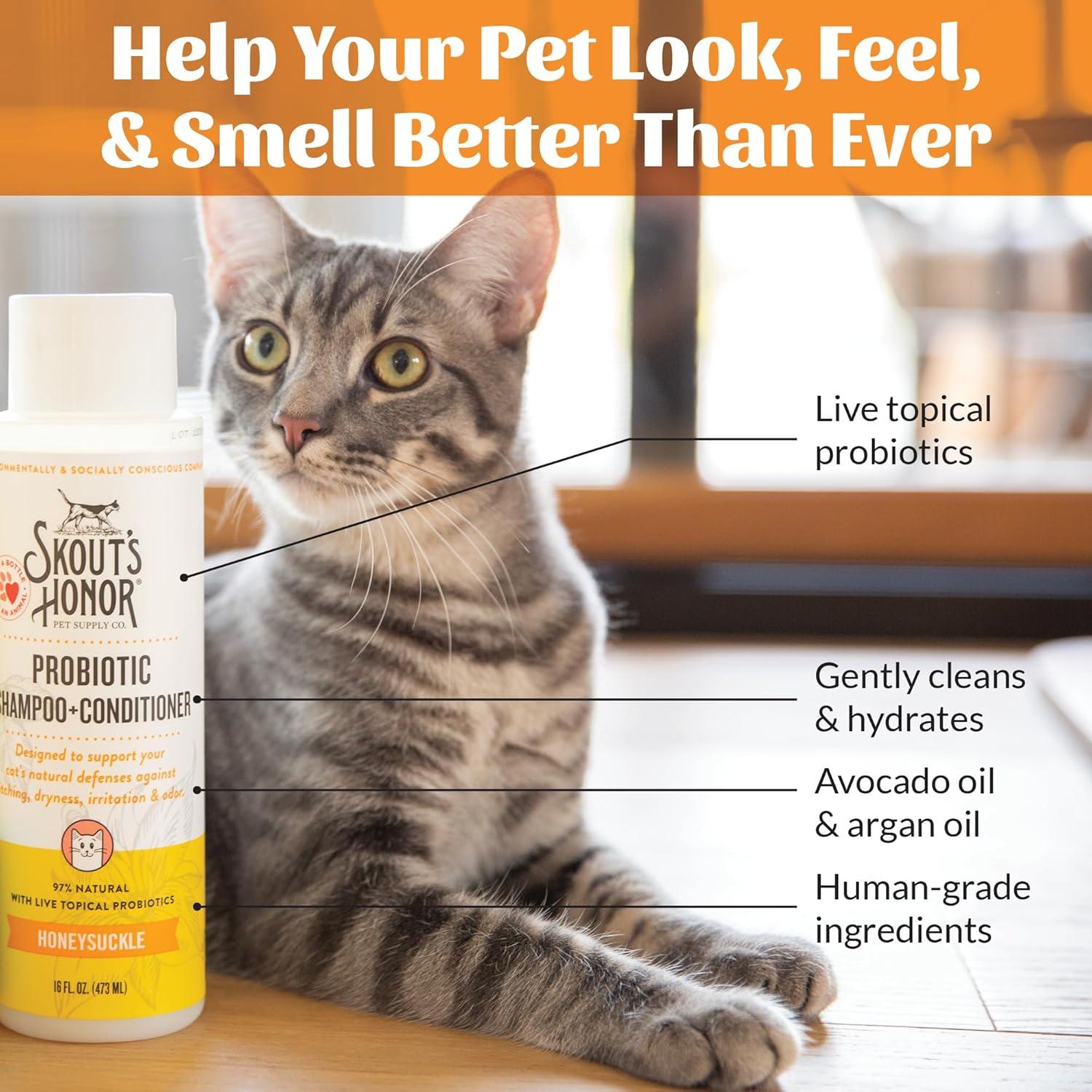 Champú y Acondicionador Probiotico para Gatos Skout's Honor 453g