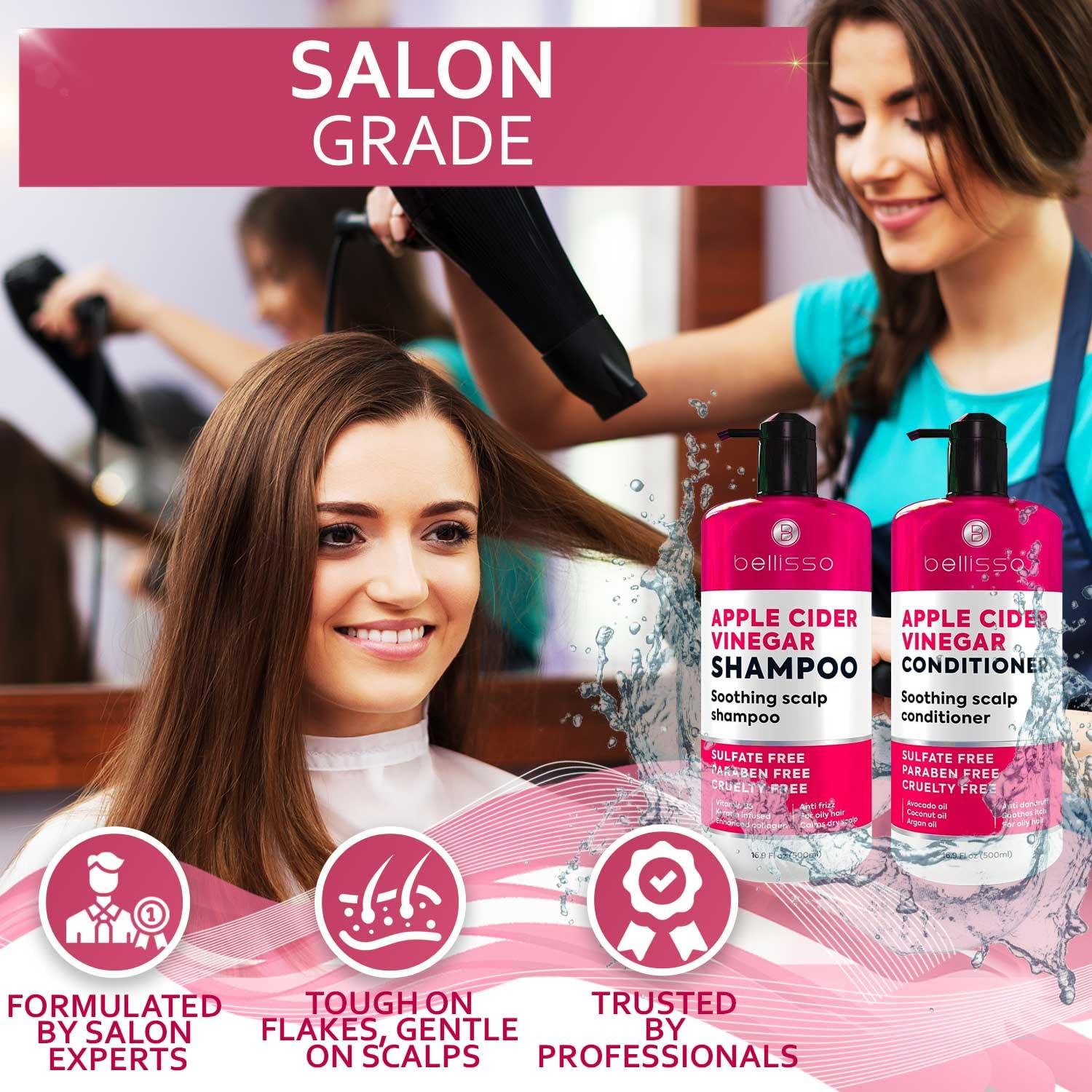 Champú y Acondicionador Bellisso Vinagre de Sidra 450ml - Sin Sulfatos