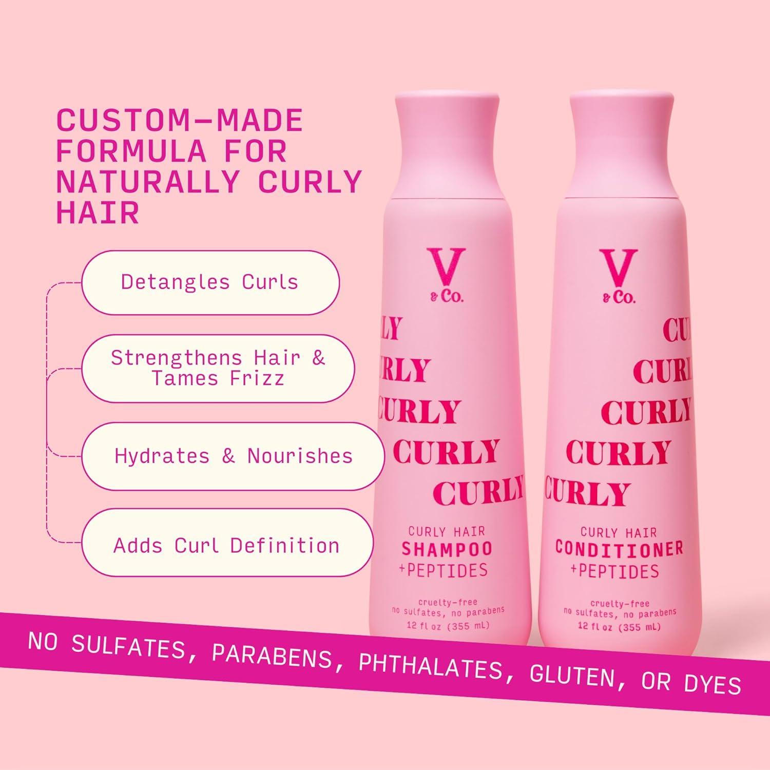 Dúo Champú y Acondicionador V&Co. Beauty para Cabello Rizado 680g