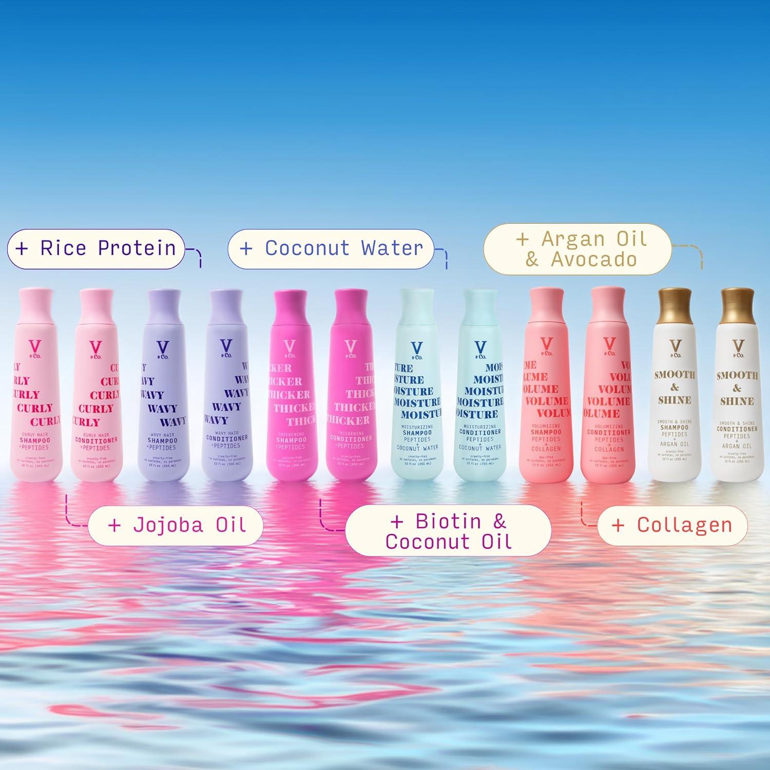 Dúo Champú y Acondicionador V&Co. Beauty para Cabello Rizado 680g