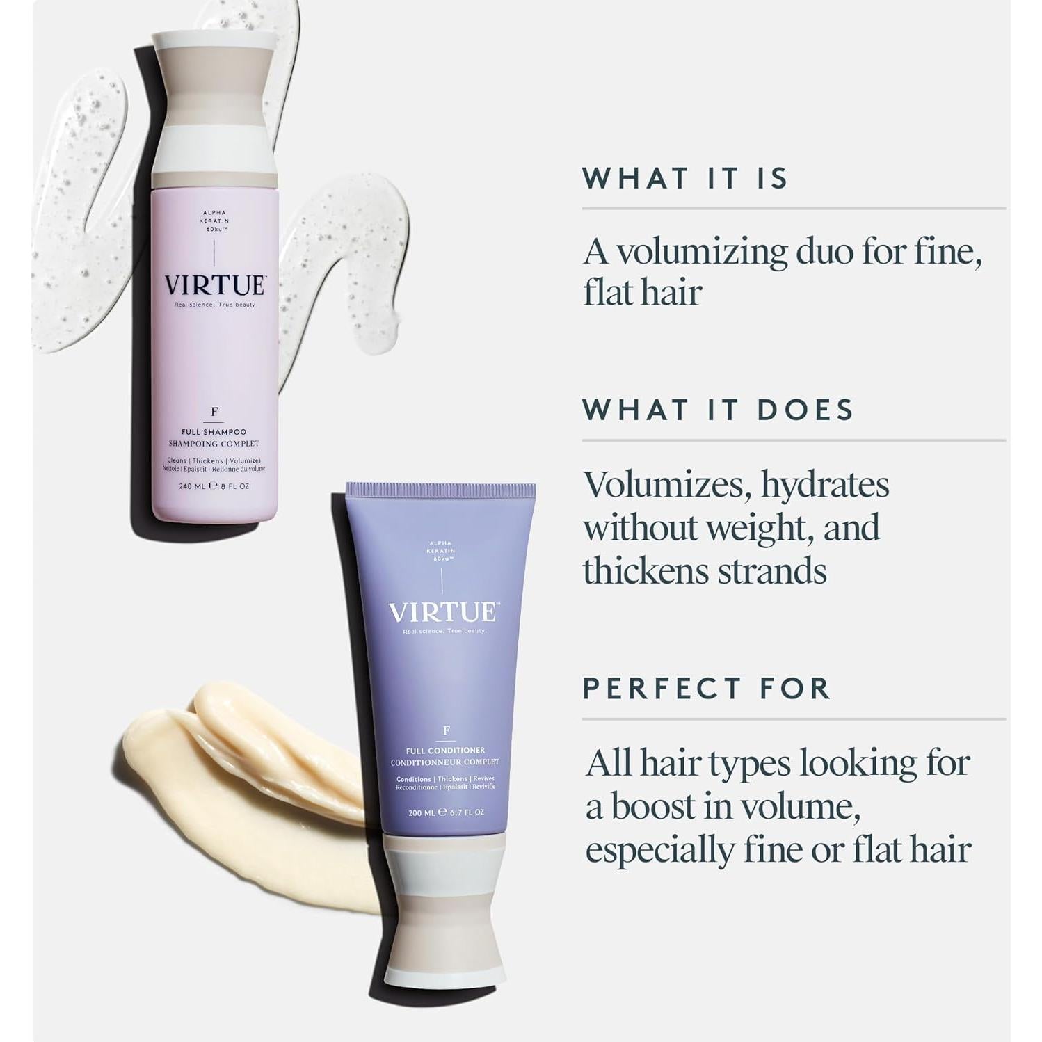 Conjunto Champú y Acondicionador Voluminizador Virtue 300ml