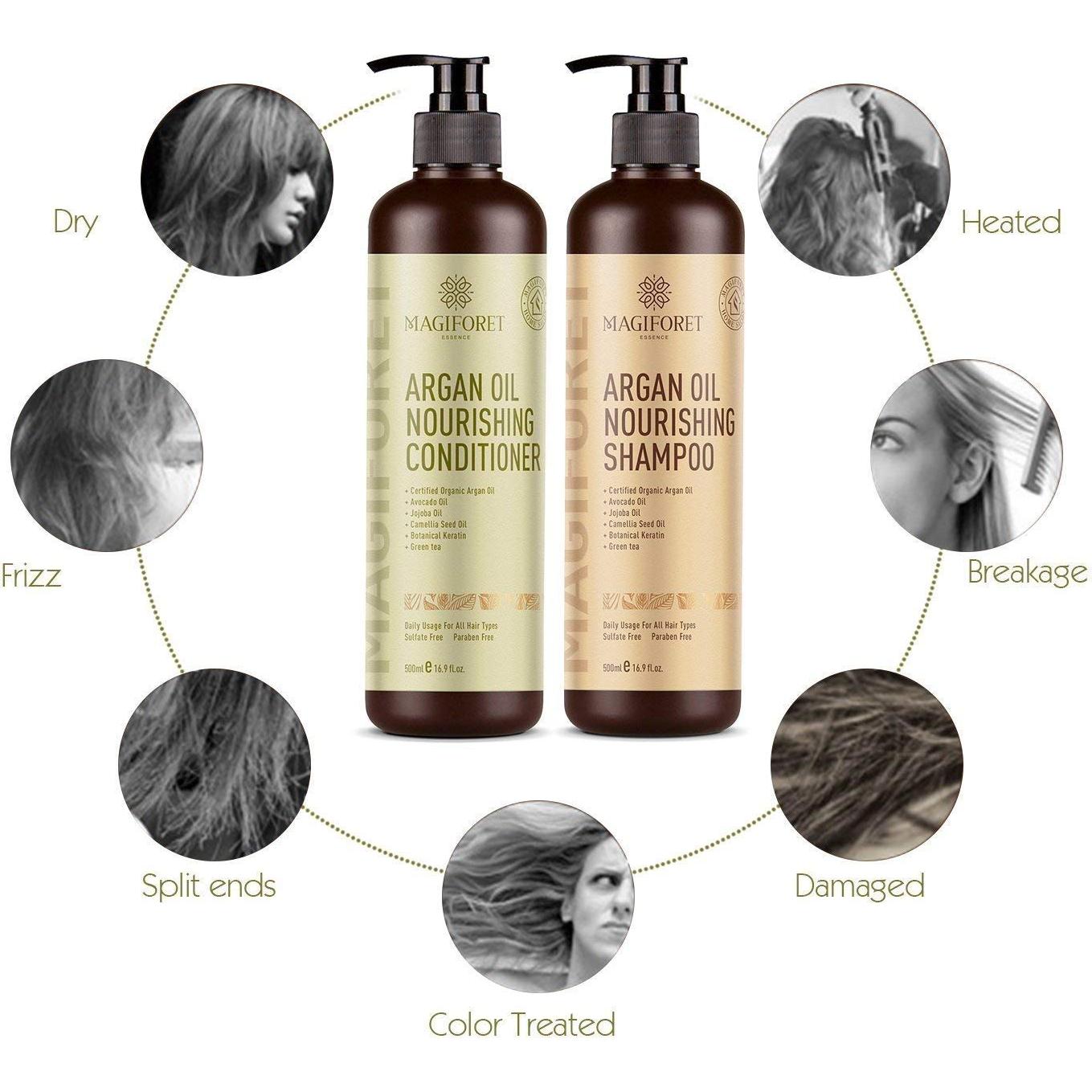 Juego de Champú y Acondicionador Orgánico MagiForet 2 x 500 ml