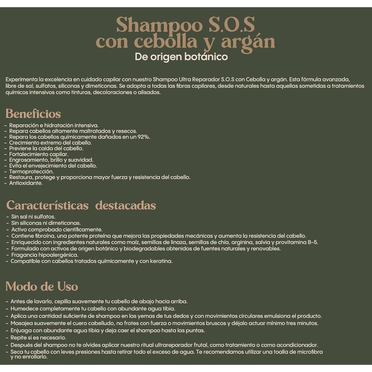 Kit Ultra Reparador Shampoo y Tratamiento Ritual Botánico 500ml