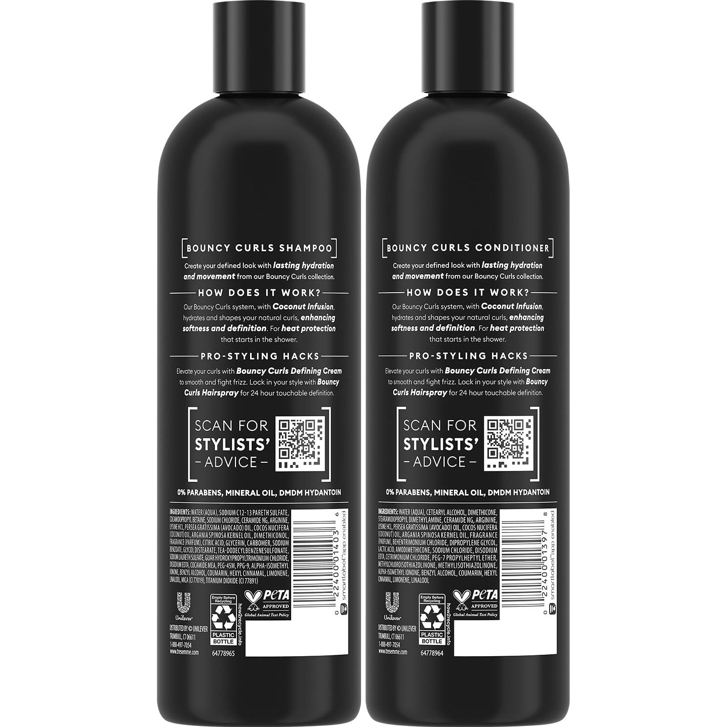 TRESemm Shampoo y Acondicionador Rizos Saltarines 466g