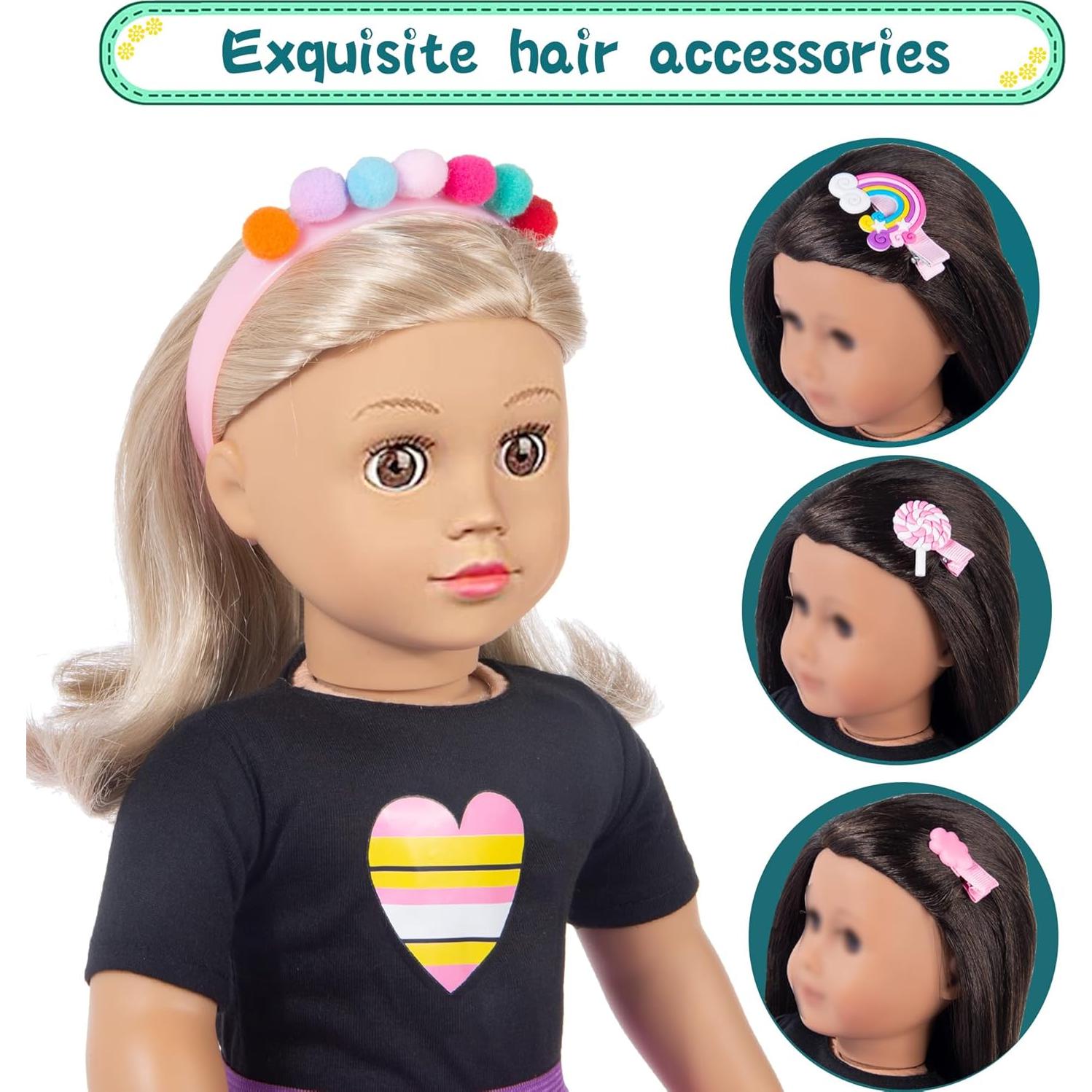 Conjunto Ropa y Accesorios para Muñecas 18" Ebuddy Unicornio