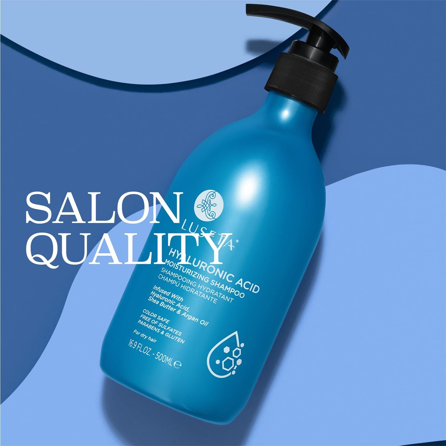 Champú Hidratante Luseta 1L Ácido Hialurónico Sin Sulfatos