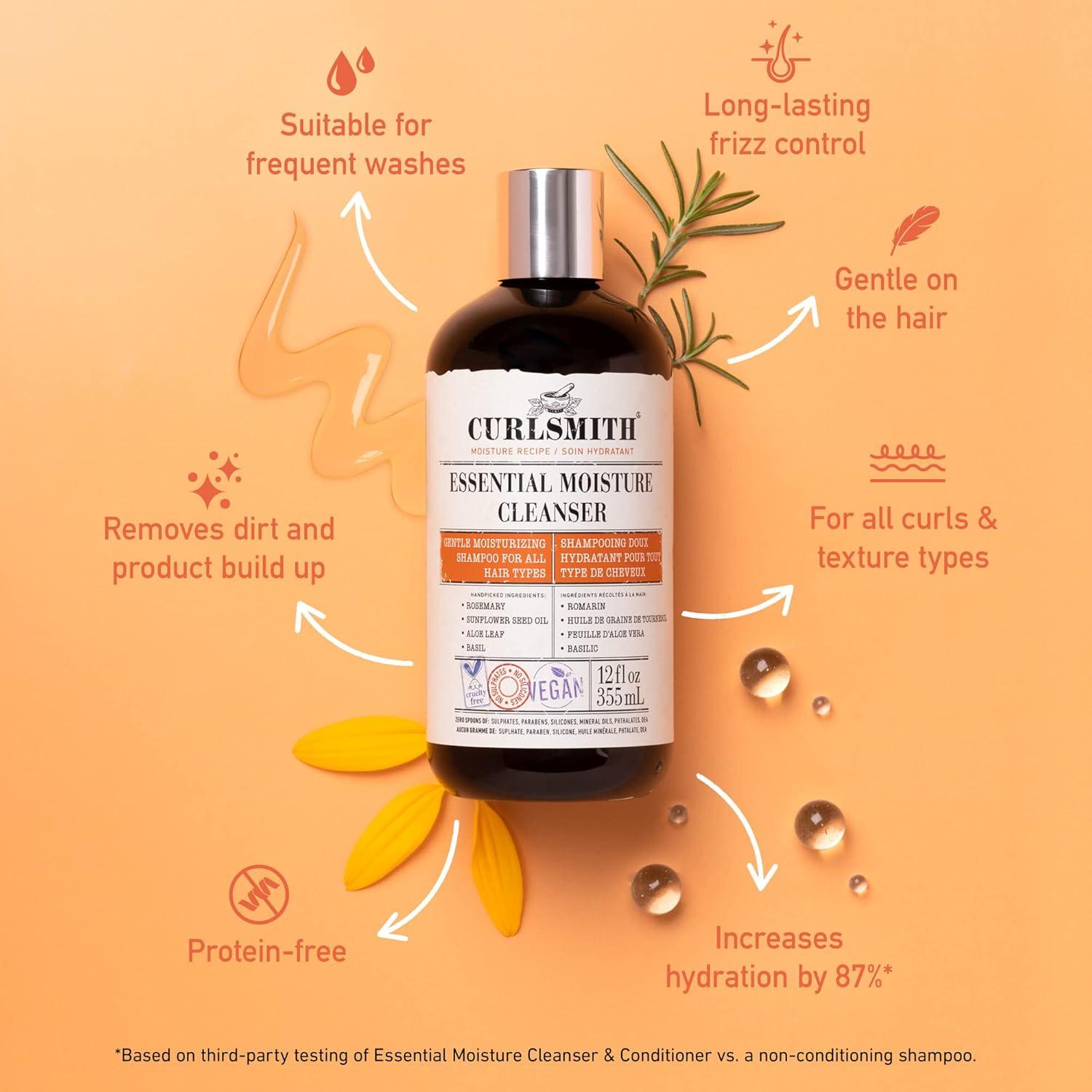 Champú Hidratante Curlsmith 354 ml para Cabello Rizado y Afro